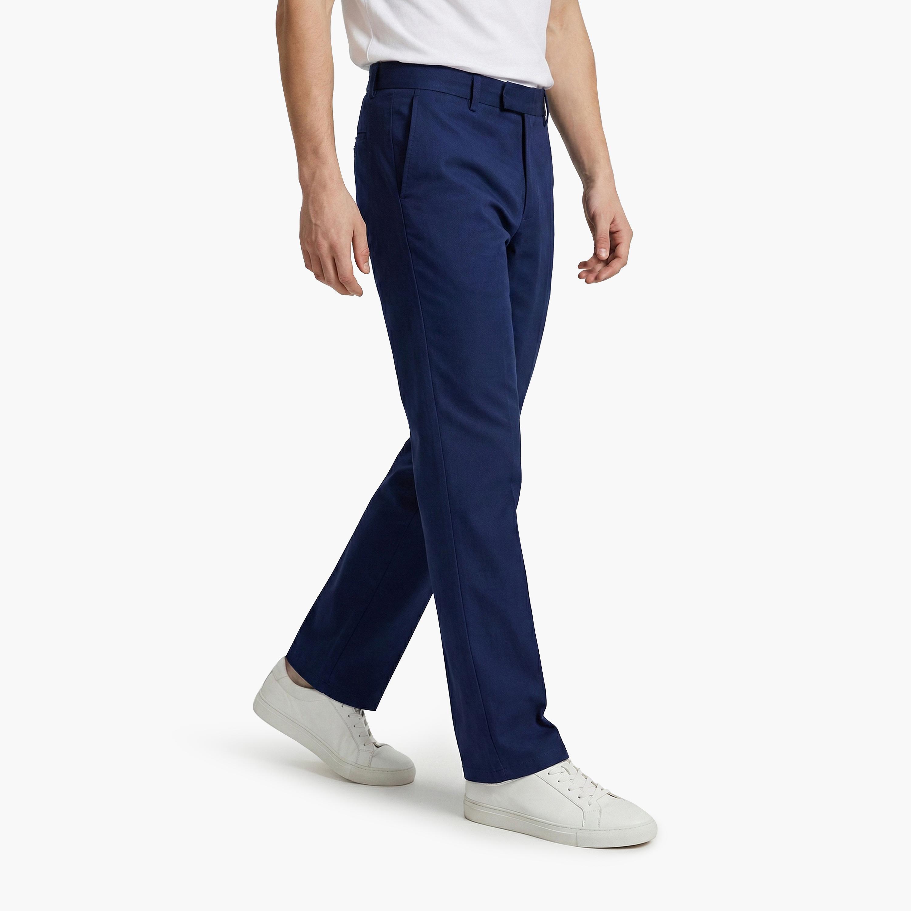 بنطلون "تشينو" رجالي سادة بخصر متوسط وقصة "سليم فيت" من جانت-men-clothing-bottoms-trousersandchinos-chinos-image-4