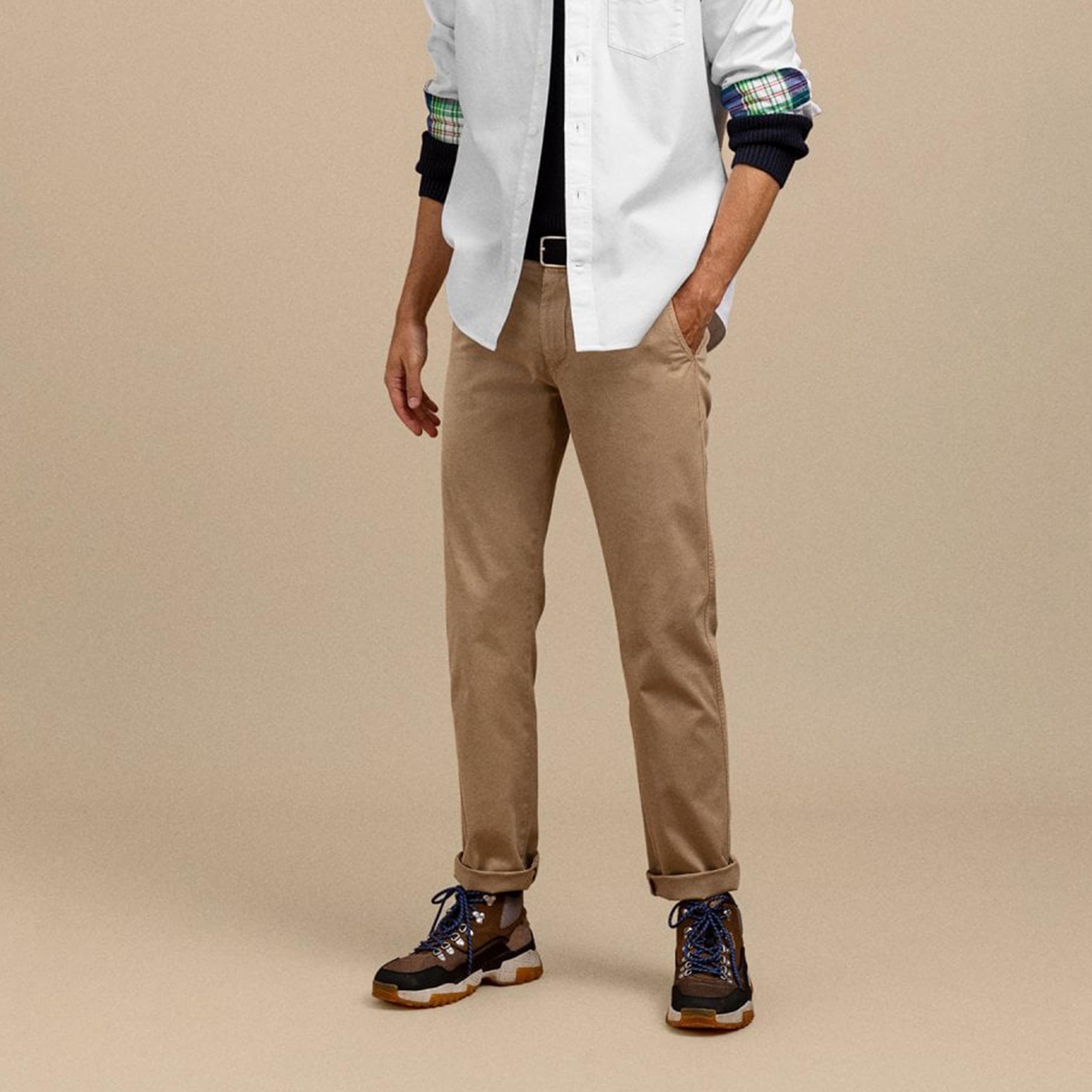 Gant Plain Mid-Rise Buttoned Chinos-men-clothing-bottoms-trousersandchinos-chinos-image-1