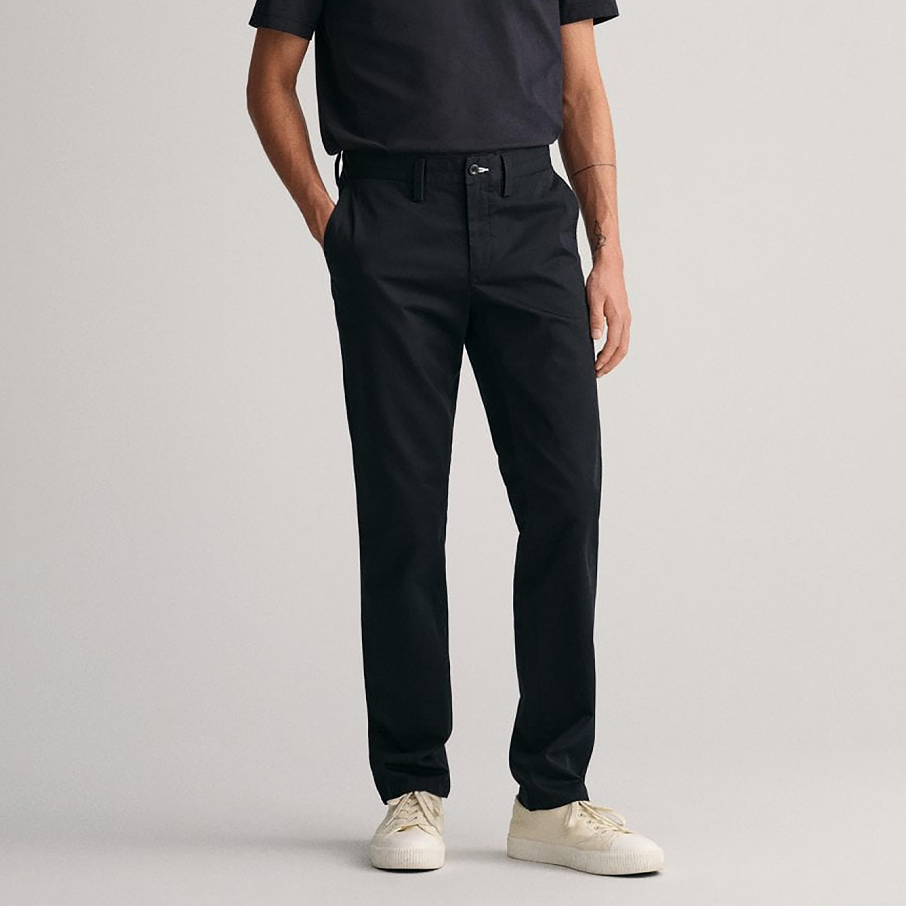 Gant Plain Mid-Rise Buttoned Chinos-men-clothing-bottoms-trousersandchinos-chinos-image-1