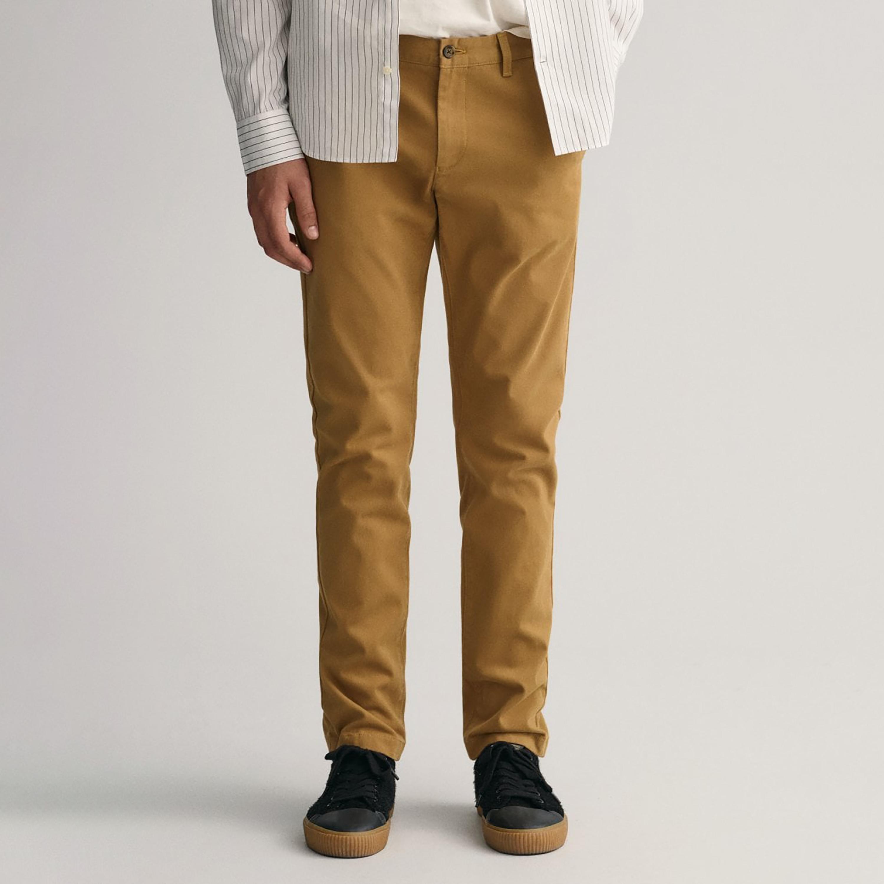 Gant Plain Mid-Rise Buttoned Chinos-men-clothing-bottoms-trousersandchinos-chinos-image-1