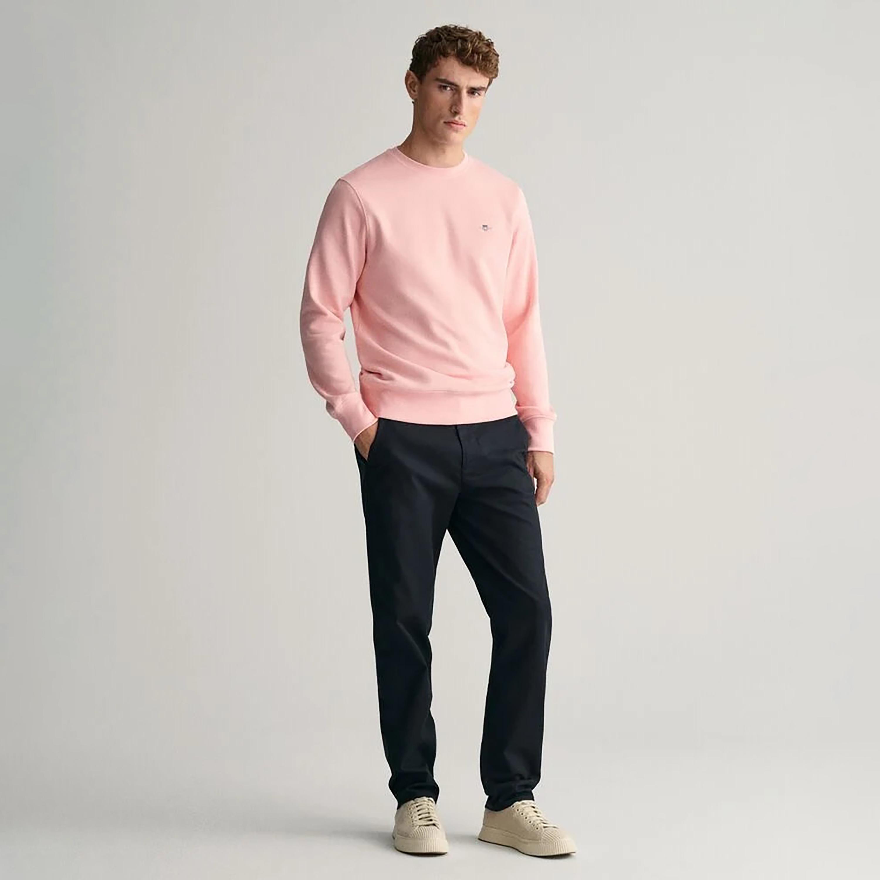 بنطال شينو رجالي سادة بخصر متوسط وقصة منتظمة (ريجولار فيت) بطول داخلي 32 من غانت-men-clothing-trousersandchinos-chinos-image-5