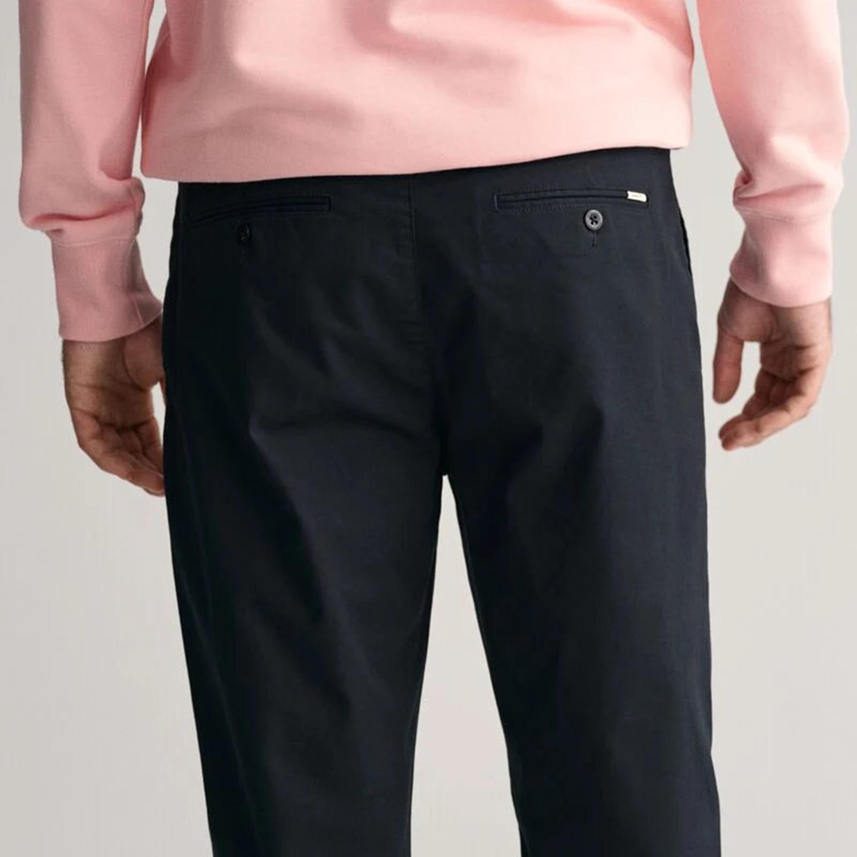بنطال شينو رجالي سادة بخصر متوسط وقصة منتظمة (ريجولار فيت) بطول داخلي 32 من غانت-men-clothing-trousersandchinos-chinos-image-6