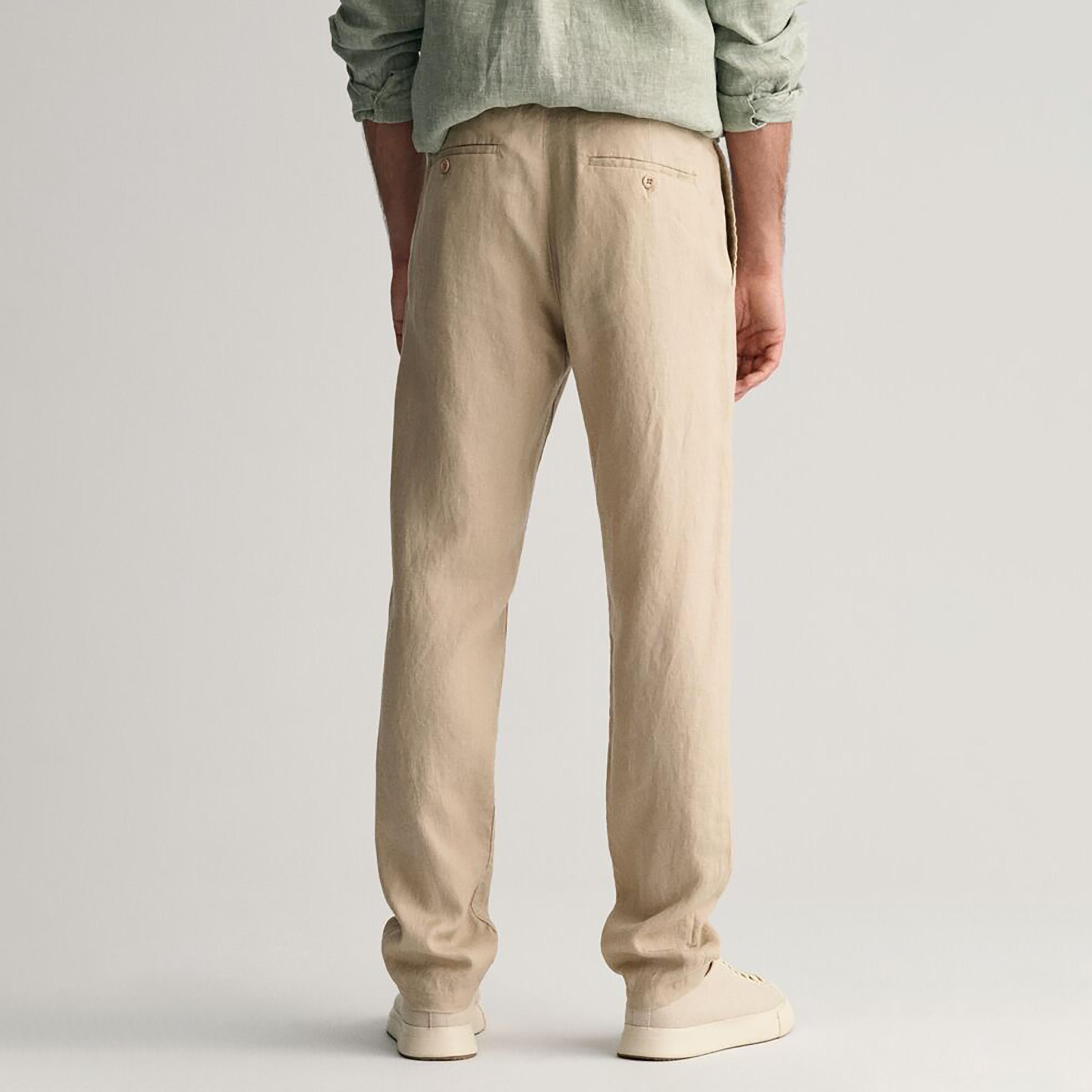بنطلون برباط وجيب مائل متوسط ​​الارتفاع من غانت-men-clothing-bottoms-joggers-image-8