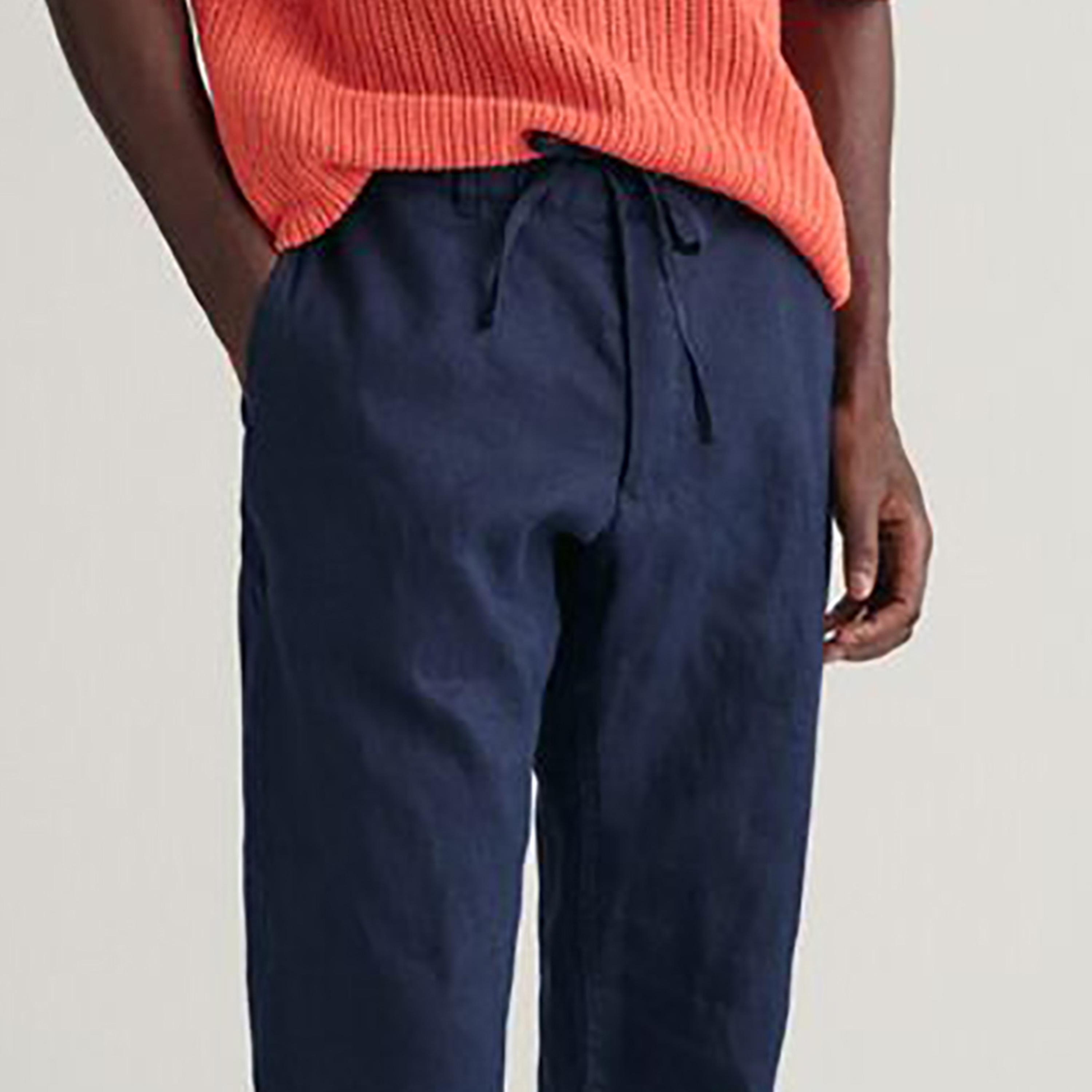 بنطلون برباط وجيب مائل متوسط ​​الارتفاع من غانت-men-clothing-bottoms-joggers-image-15