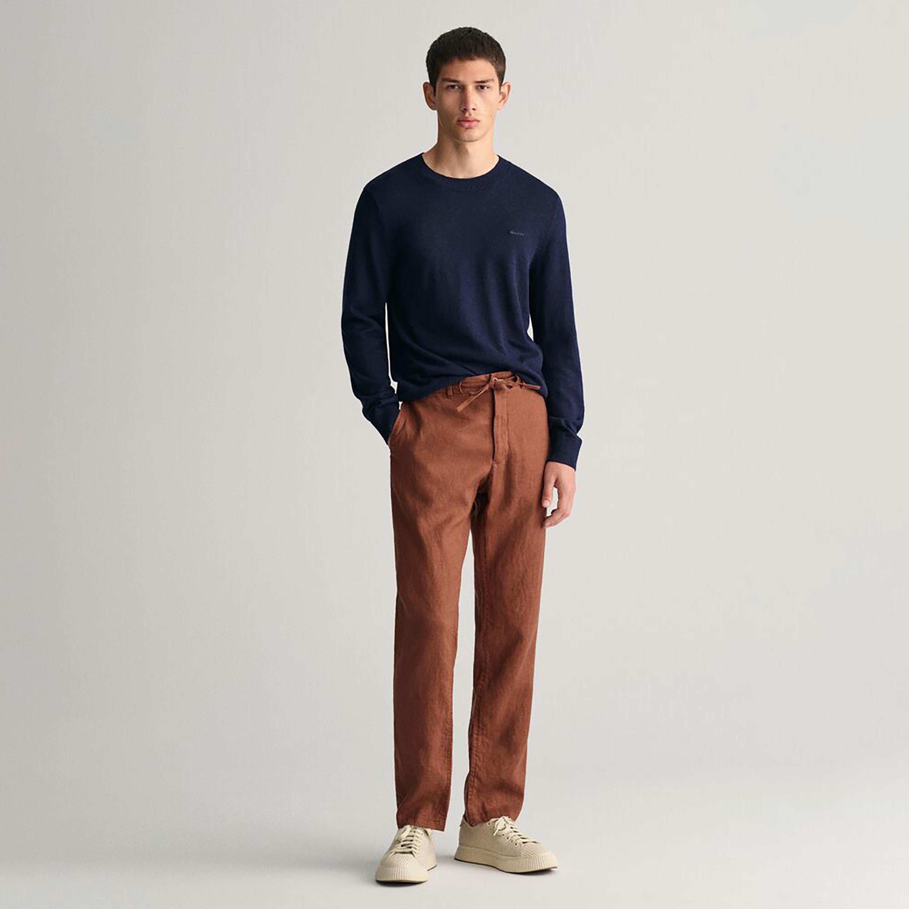 بنطلون برباط وجيب مائل متوسط ​​الارتفاع من غانت-men-clothing-bottoms-joggers-image-10