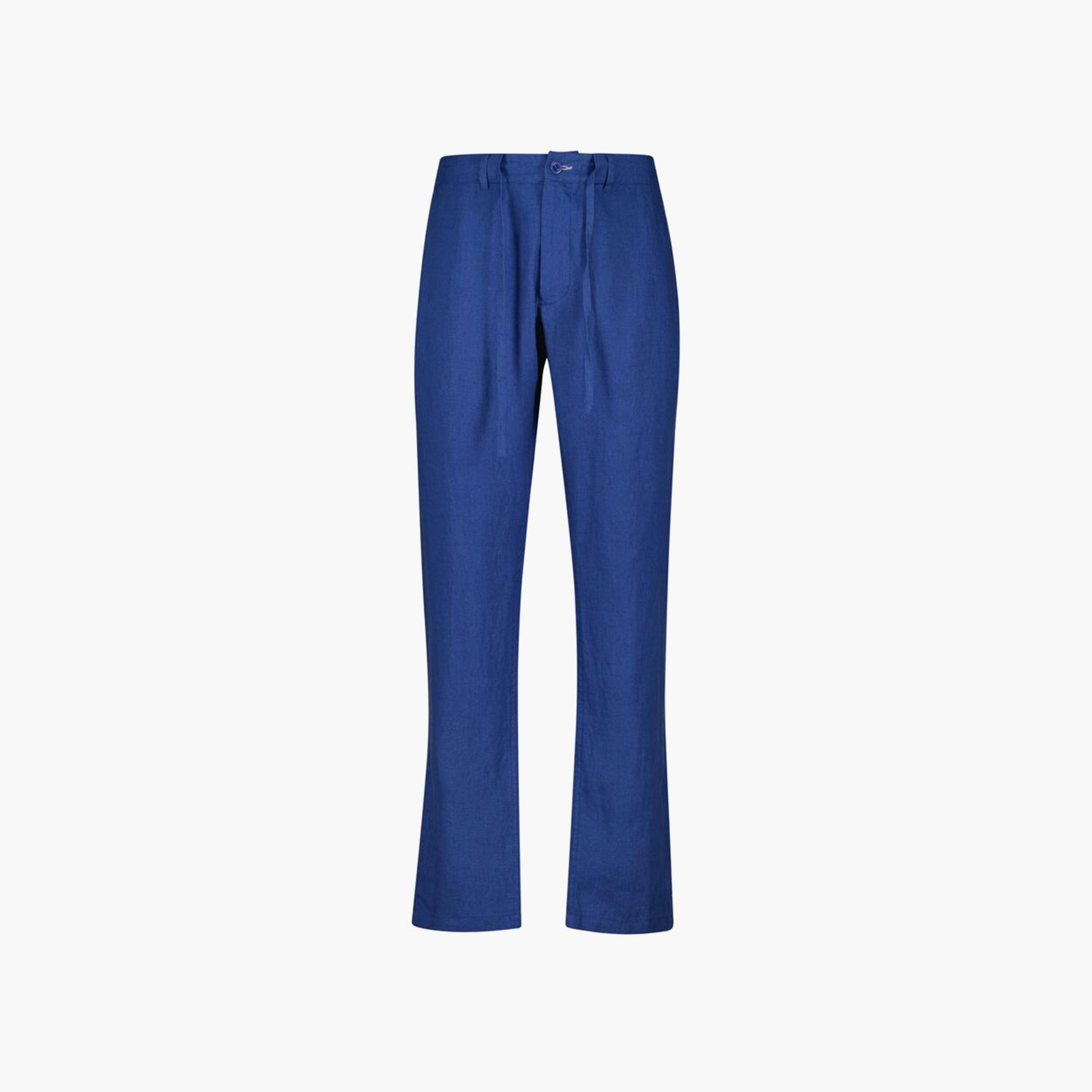 Gant Relaxed Fit Plain Mid-Rise Men's Linen Chinos-men-clothing-bottoms-trousersandchinos-chinos-image-1