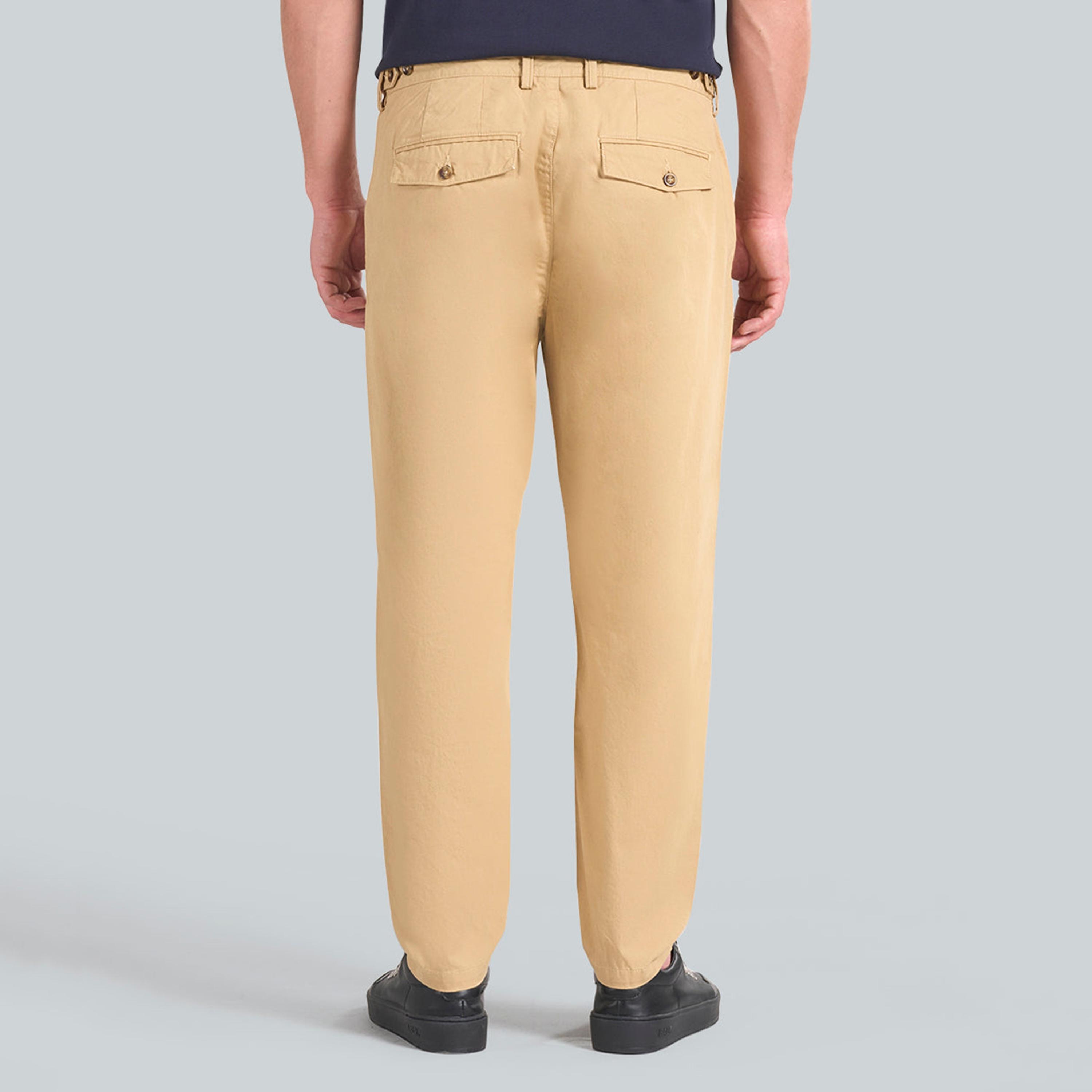 بناطيل تشينو رجالية بقصة عادية بخصر متوسط وسادة من جانت.-men-clothing-bottoms-trousersandchinos-chinos-image-4