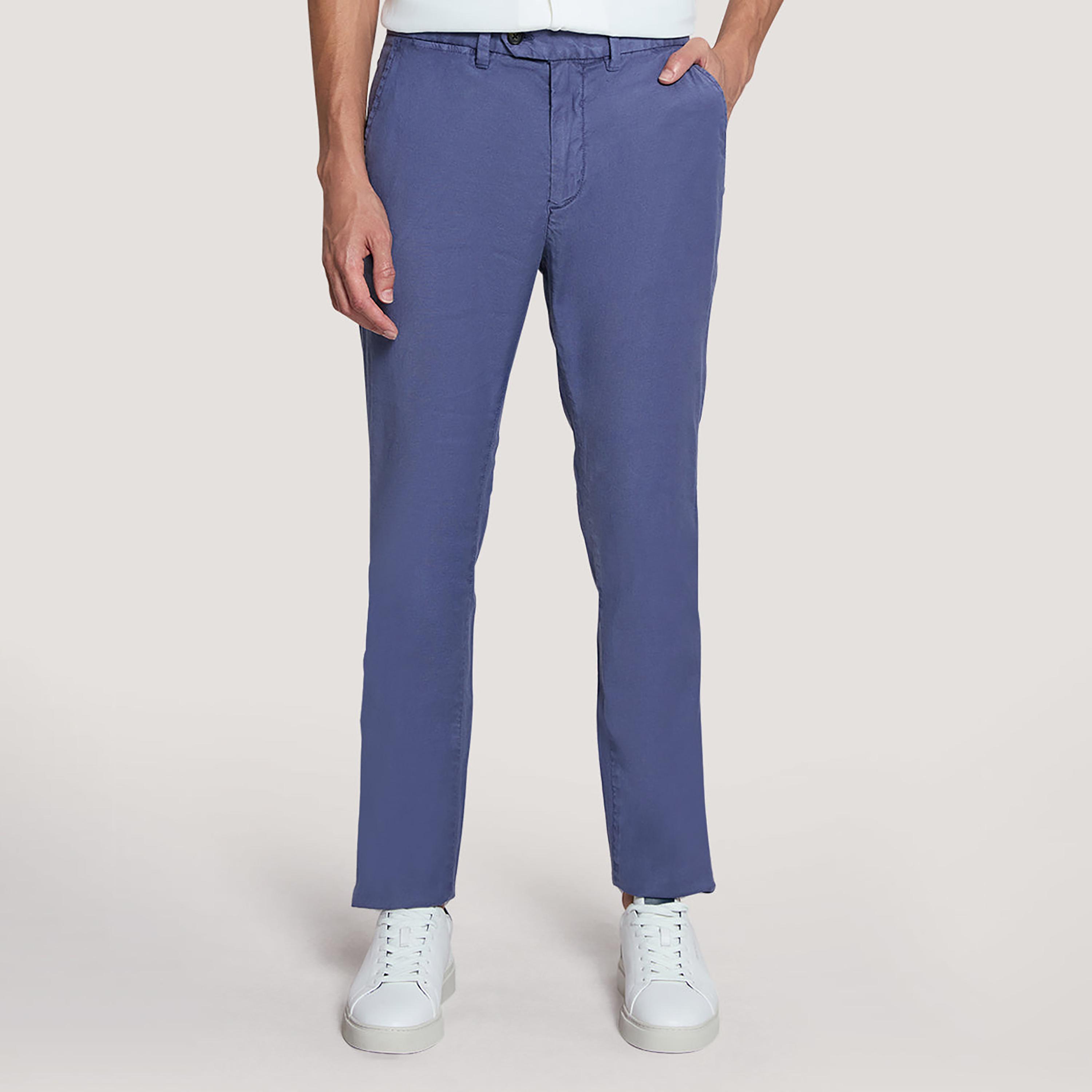 بنطال تشينو رجالي ضيق بـ 4 جيوب وخصر متوسط الارتفاع وطول درز داخلي 32 من غانت-men-clothing-bottoms-trousersandchinos-chinos-image-1