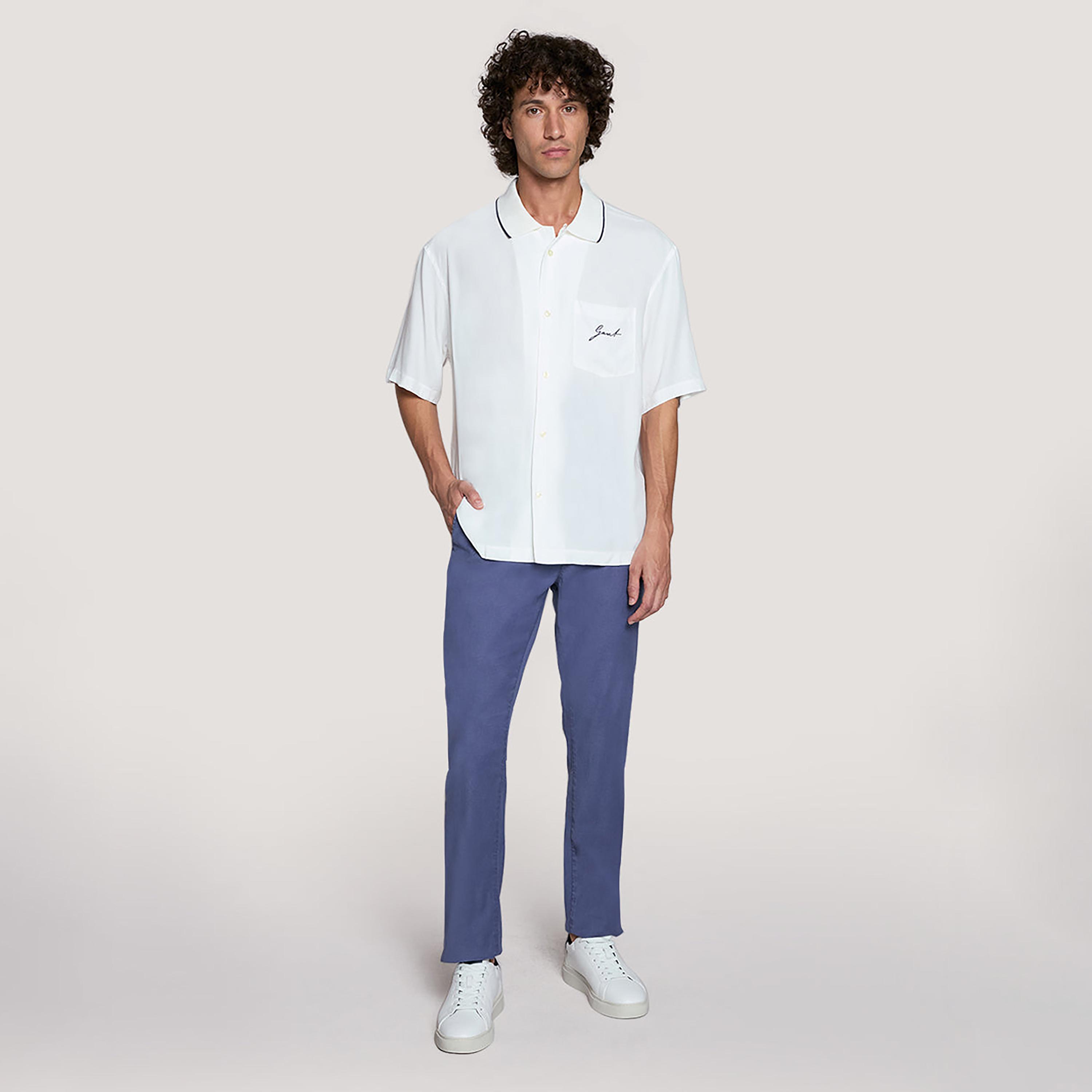 بنطال تشينو رجالي ضيق بـ 4 جيوب وخصر متوسط الارتفاع وطول درز داخلي 34 من غانت-men-clothing-bottoms-trousersandchinos-chinos-image-2
