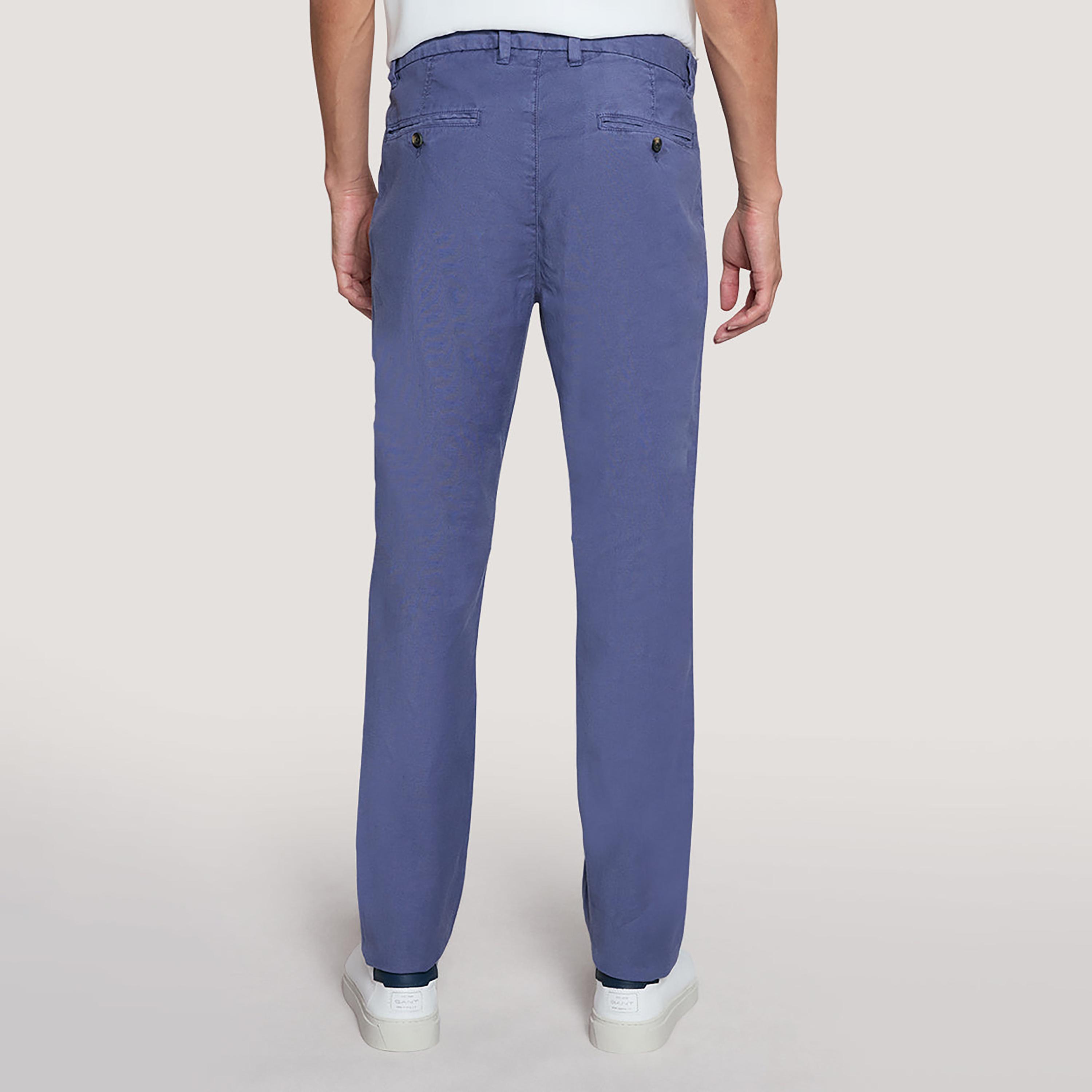 بنطال تشينو رجالي ضيق بـ 4 جيوب وخصر متوسط الارتفاع وطول درز داخلي 34 من غانت-men-clothing-bottoms-trousersandchinos-chinos-image-4