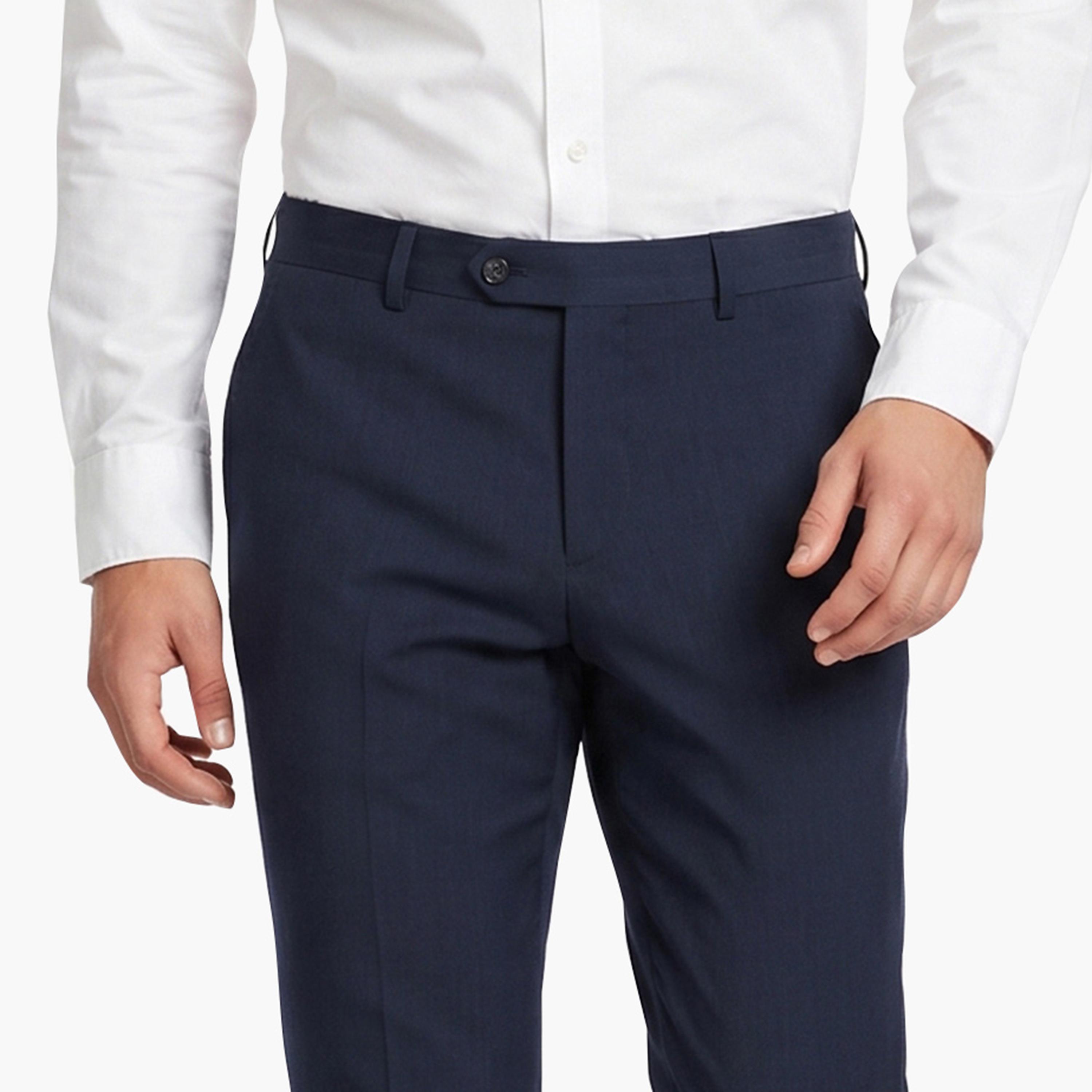 Gant Plain Linen Mid-Rise Men's Trousers-men-clothing-trousersandchinos-trousers-image-3