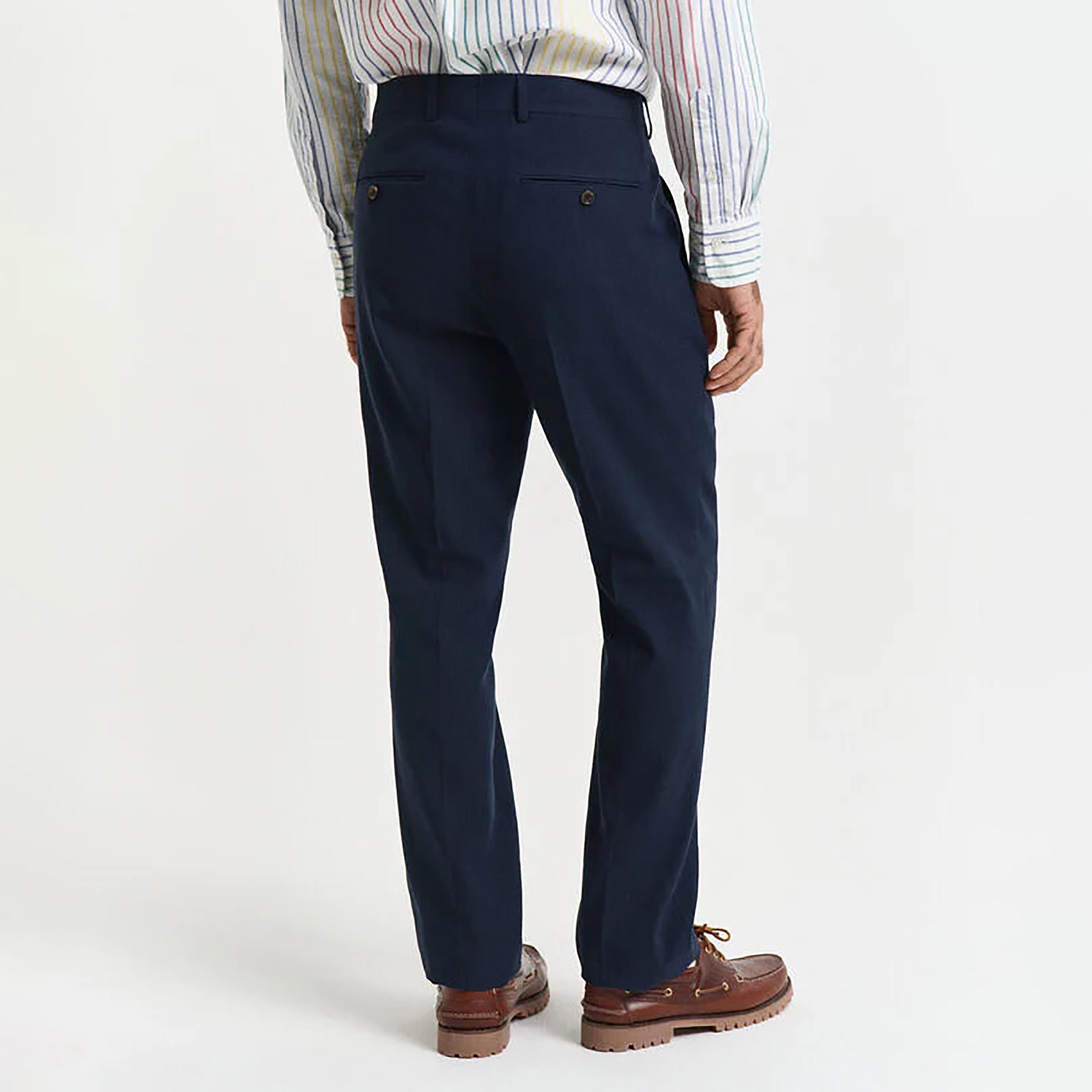 Gant Plain Linen Mid-Rise Men's Trousers-men-clothing-trousersandchinos-trousers-image-5