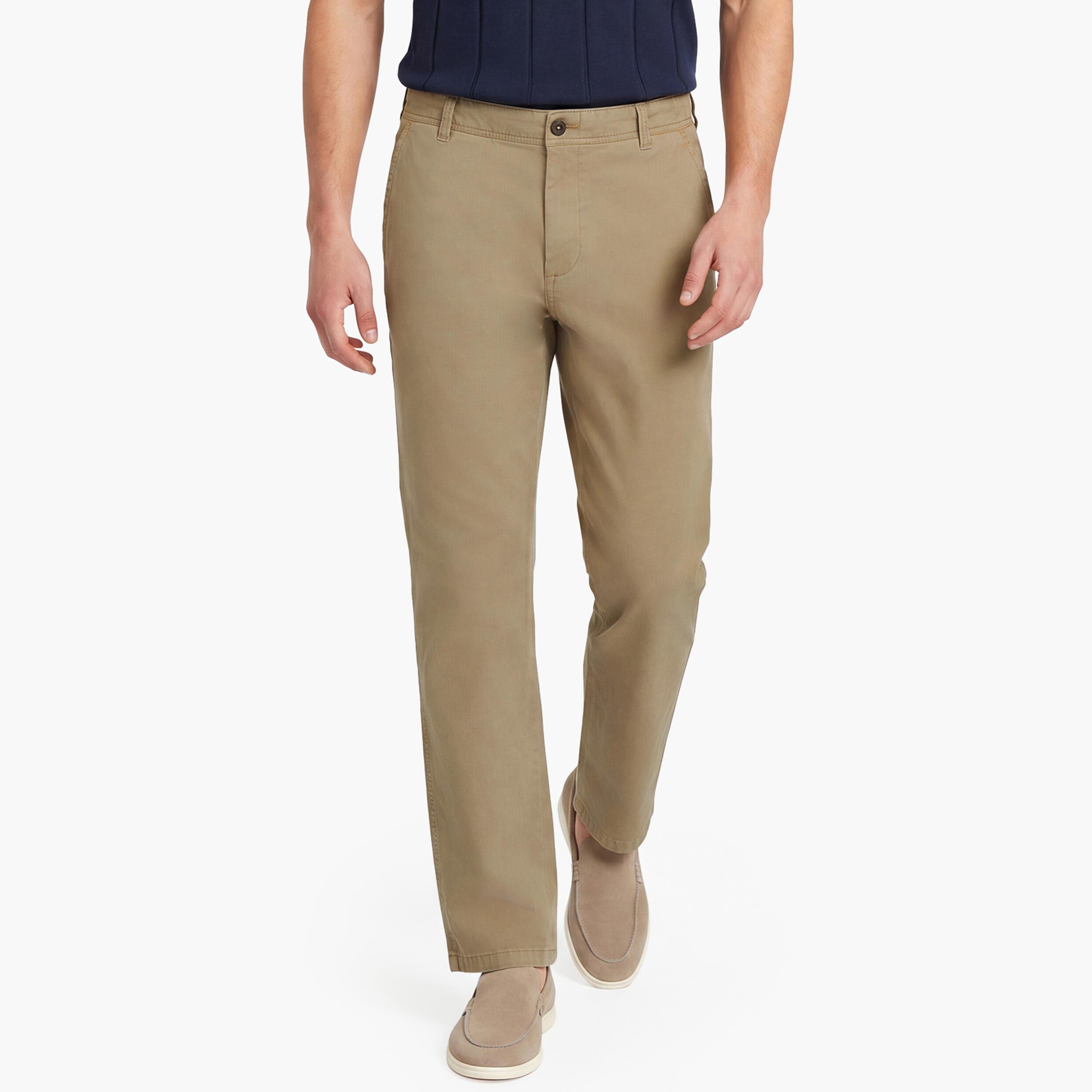 بنطال تشينو رجالي متوسط الارتفاع بأربعة جيوب وقصة عادية من جانت-men-clothing-bottoms-trousersandchinos-chinos-image-1