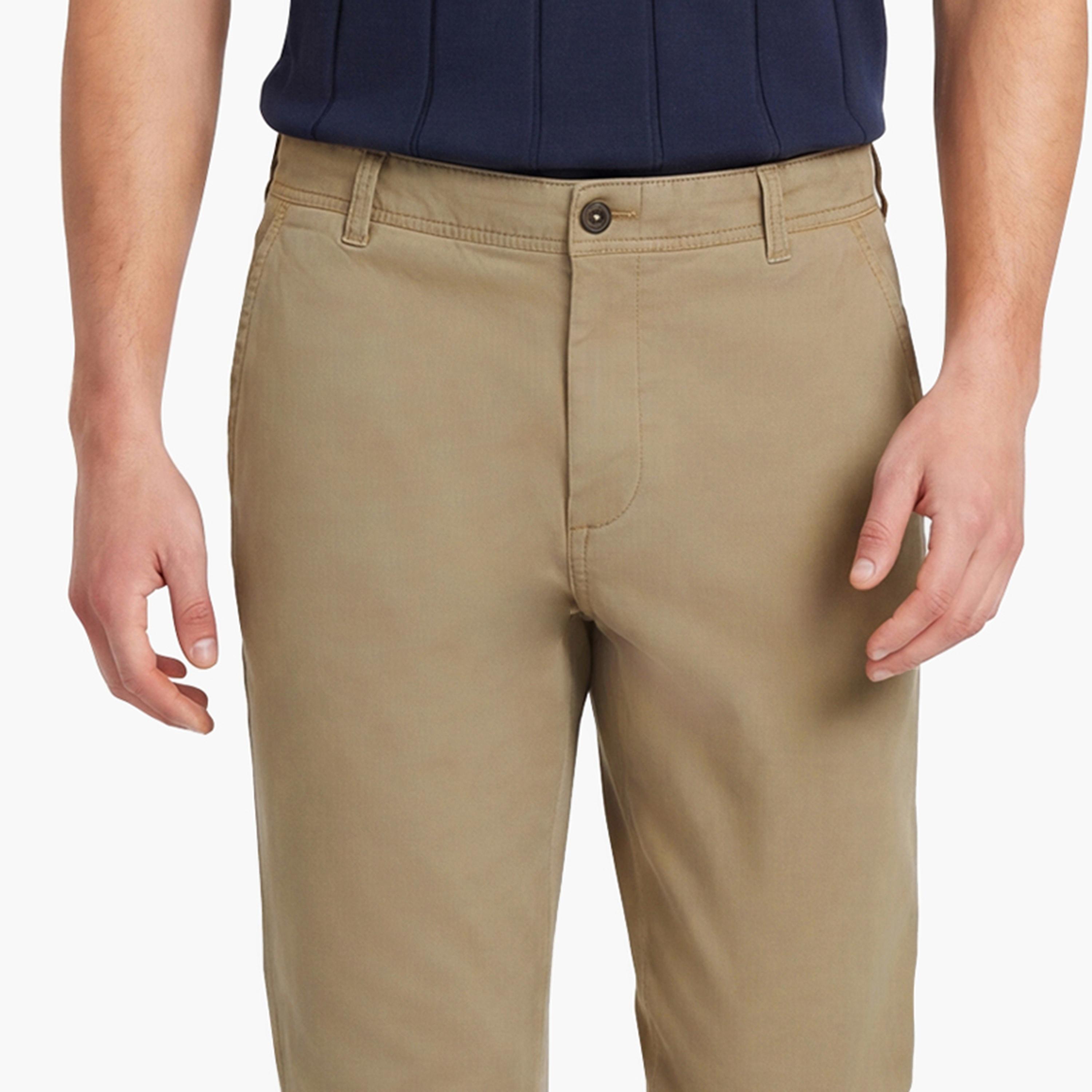 بنطال تشينو رجالي متوسط الارتفاع بأربعة جيوب وقصة عادية من جانت-men-clothing-bottoms-trousersandchinos-chinos-image-3