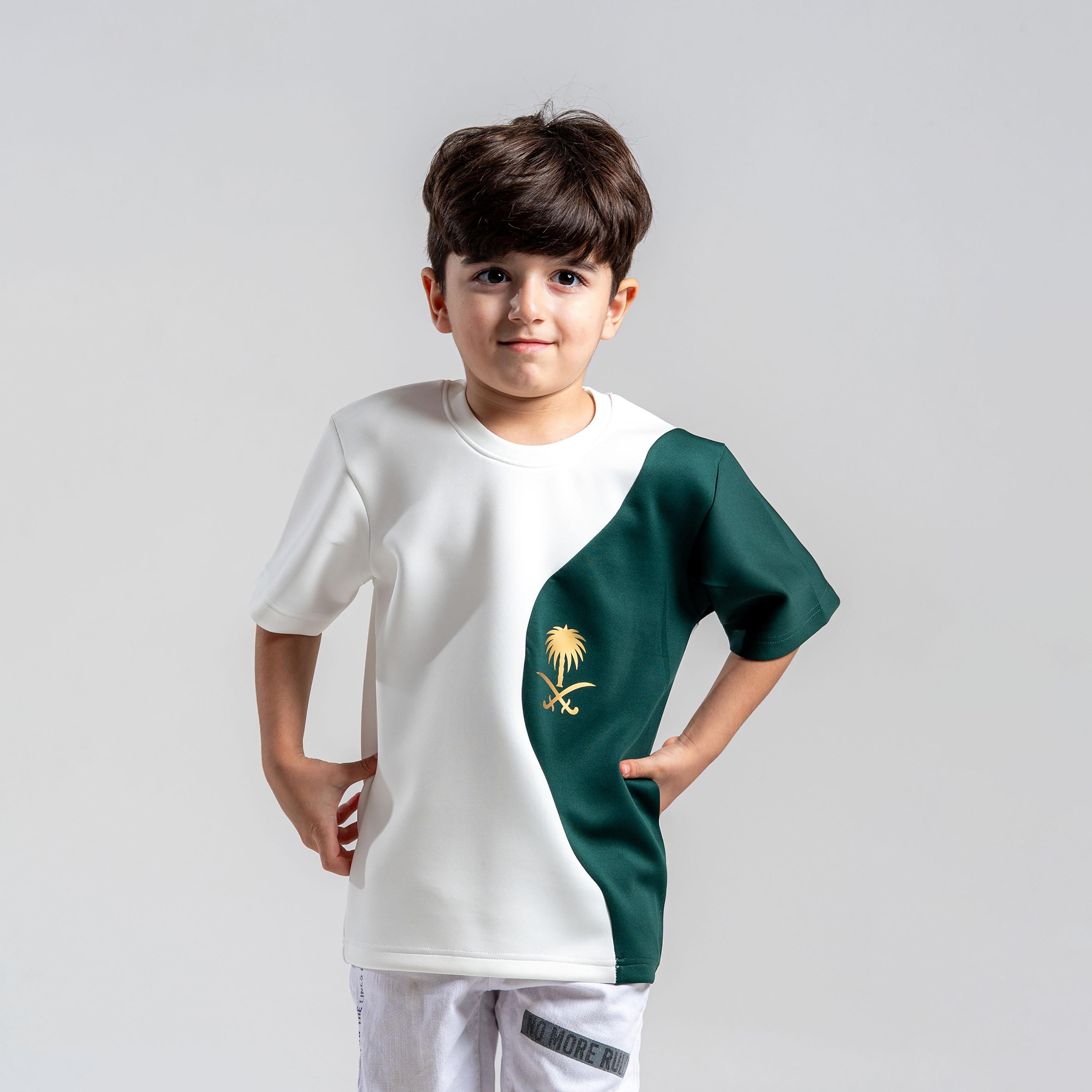 Sanefn National Day Colour Block Short Sleeves Crew Neck T-Shirt-boys-clothing-tshirtsandpolos-image-2