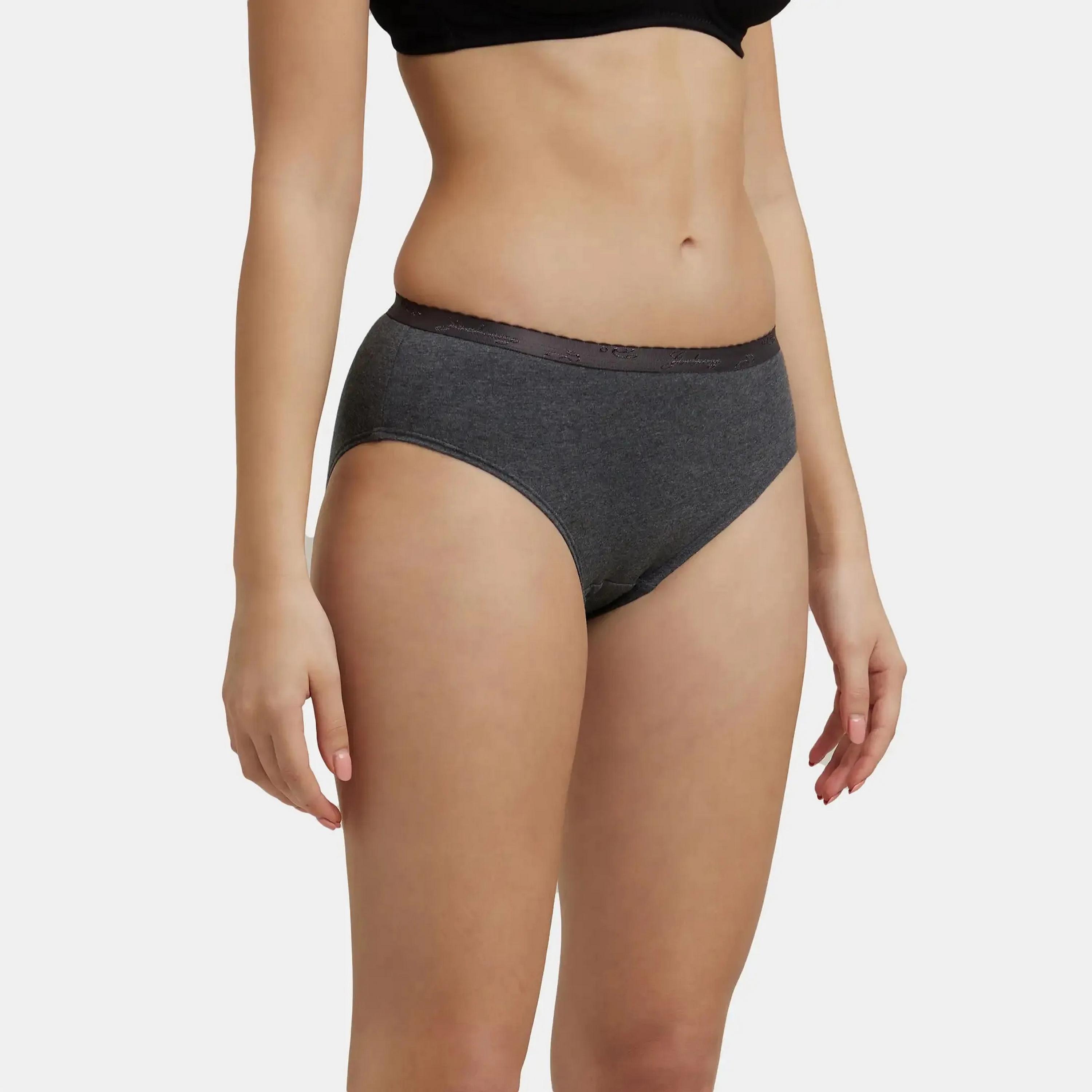 مجموعة متنوعة من 2 سراويل داخلية نسائية أنيقة من القطن سادة مريحة من جوكي-women-clothing-lingerie-panties-image-4