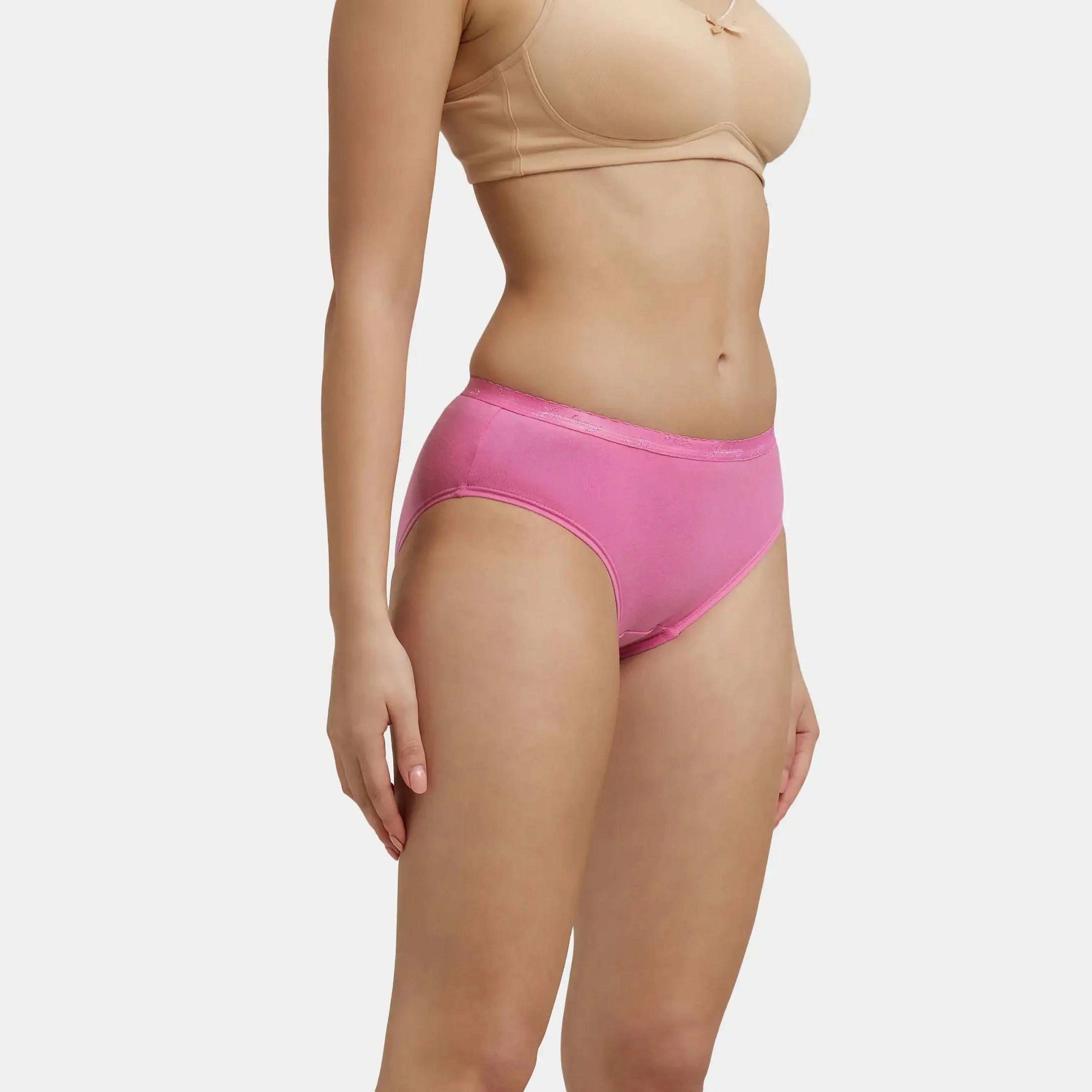 مجموعة متنوعة من 2 سراويل داخلية نسائية أنيقة من القطن سادة مريحة من جوكي-women-clothing-lingerie-panties-image-5