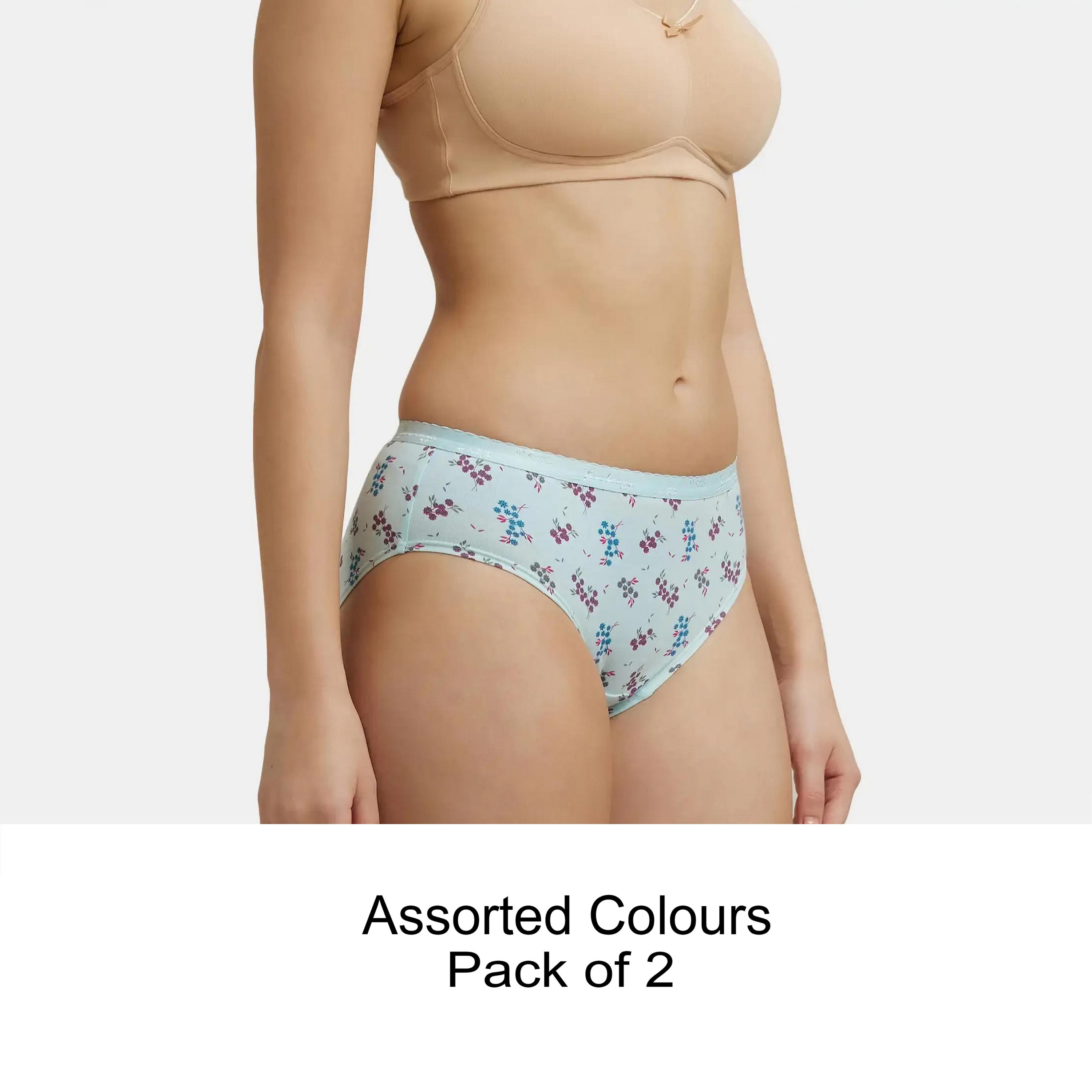Jockey Assorted Pack of 2 Simple Comfort Printed Cotton Women's Hipster Panty-women-clothing-lingerie-panties-image-1