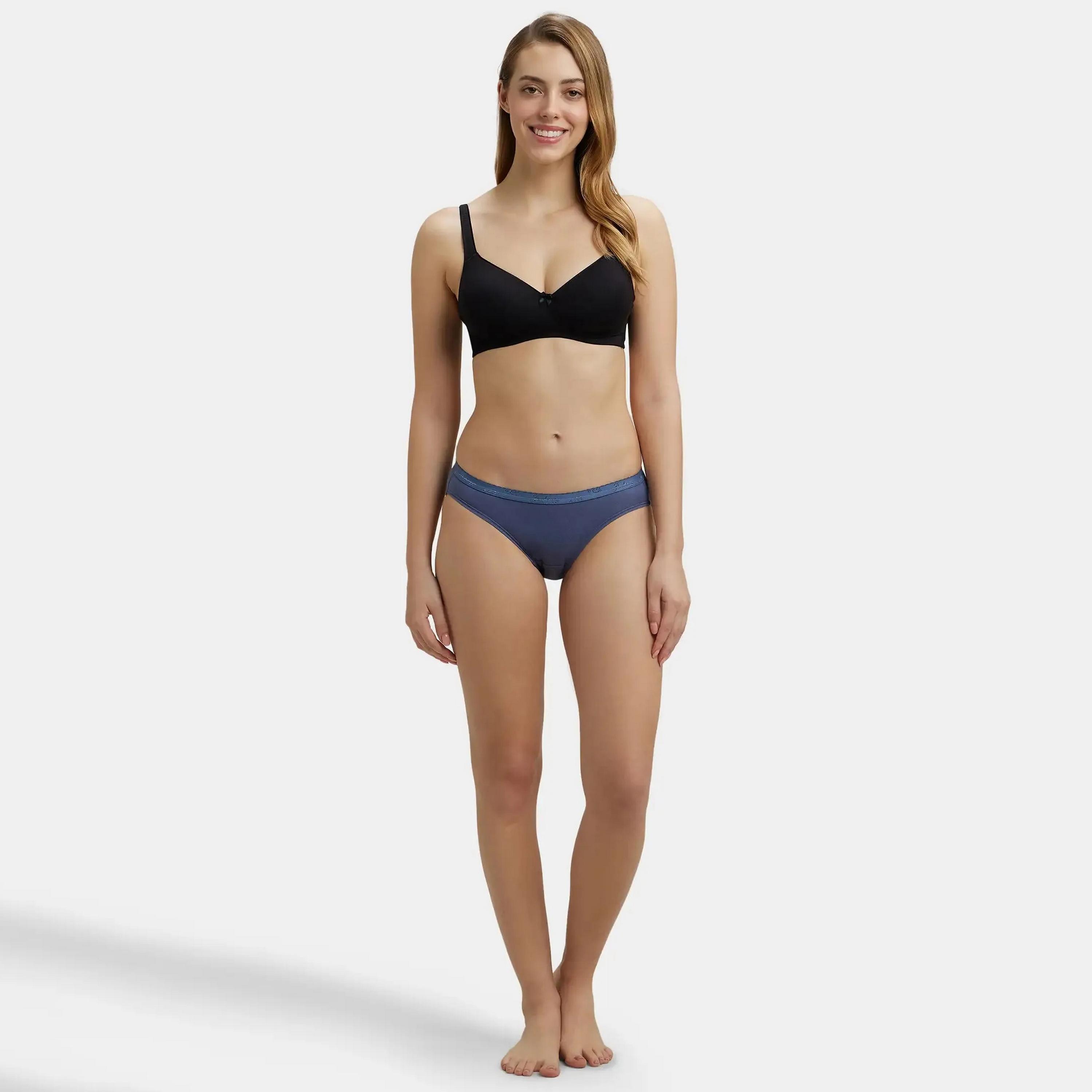 Jockey Assorted Pack of 2 Simple Comfort Plain Cotton Women's Dark Briefs Panty-women-clothing-lingerie-panties-image-3