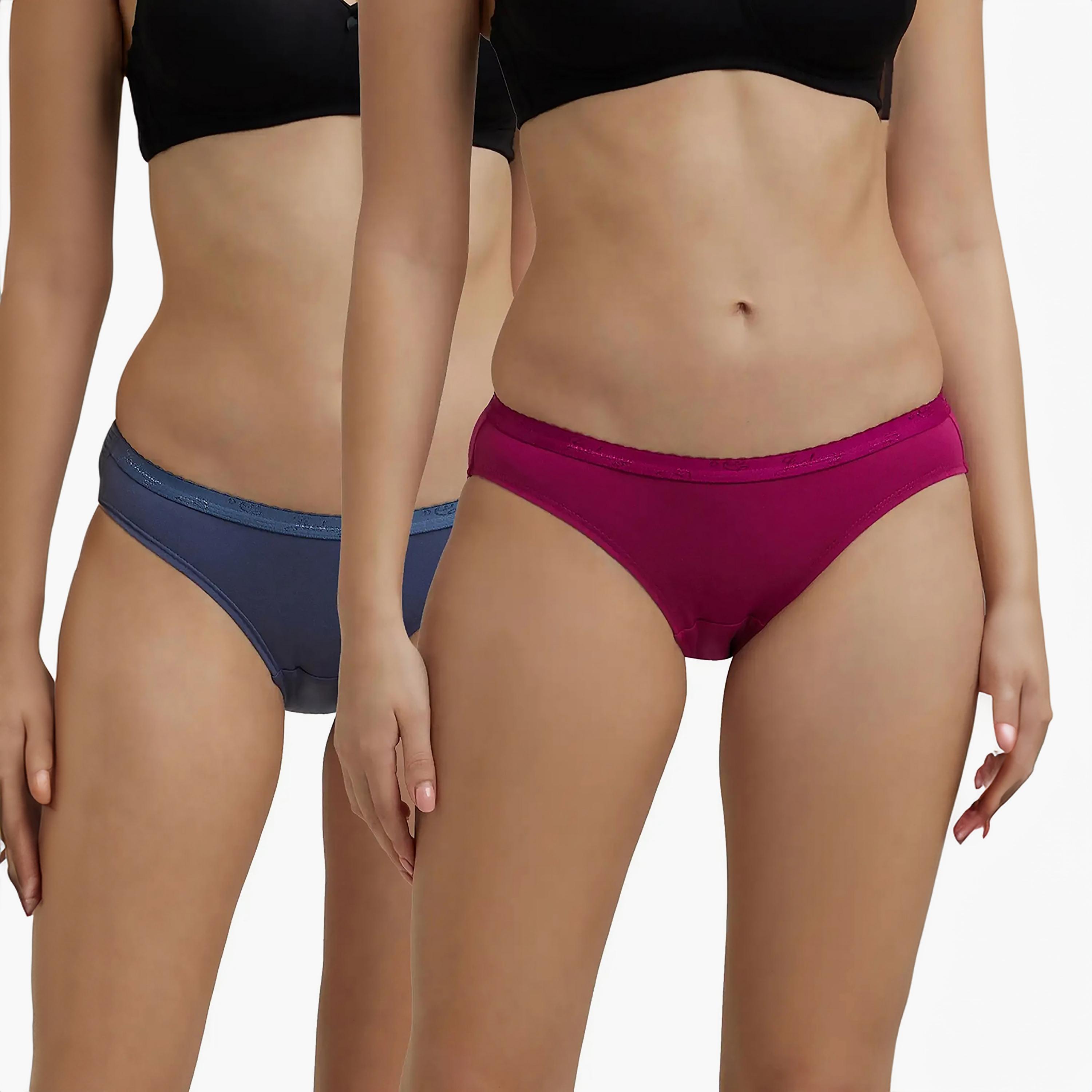 Jockey Assorted Pack of 2 Simple Comfort Plain Cotton Women's Dark Briefs Panty-women-clothing-lingerie-panties-image-7
