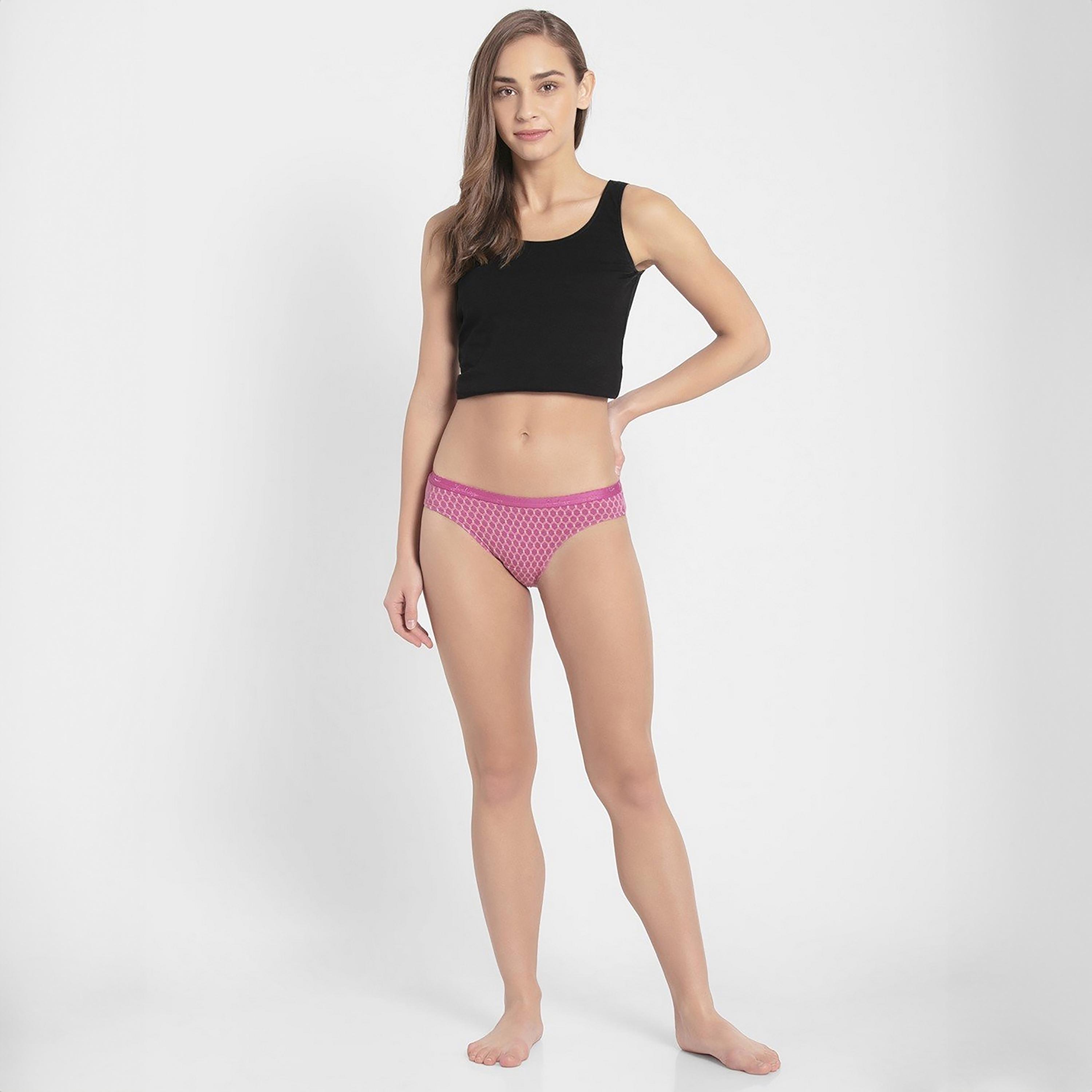 مجموعة متنوعة من 2 سراويل داخلية نسائية قطنية مطبوعة مريحة من جوكي-women-clothing-lingerie-panties-image-2
