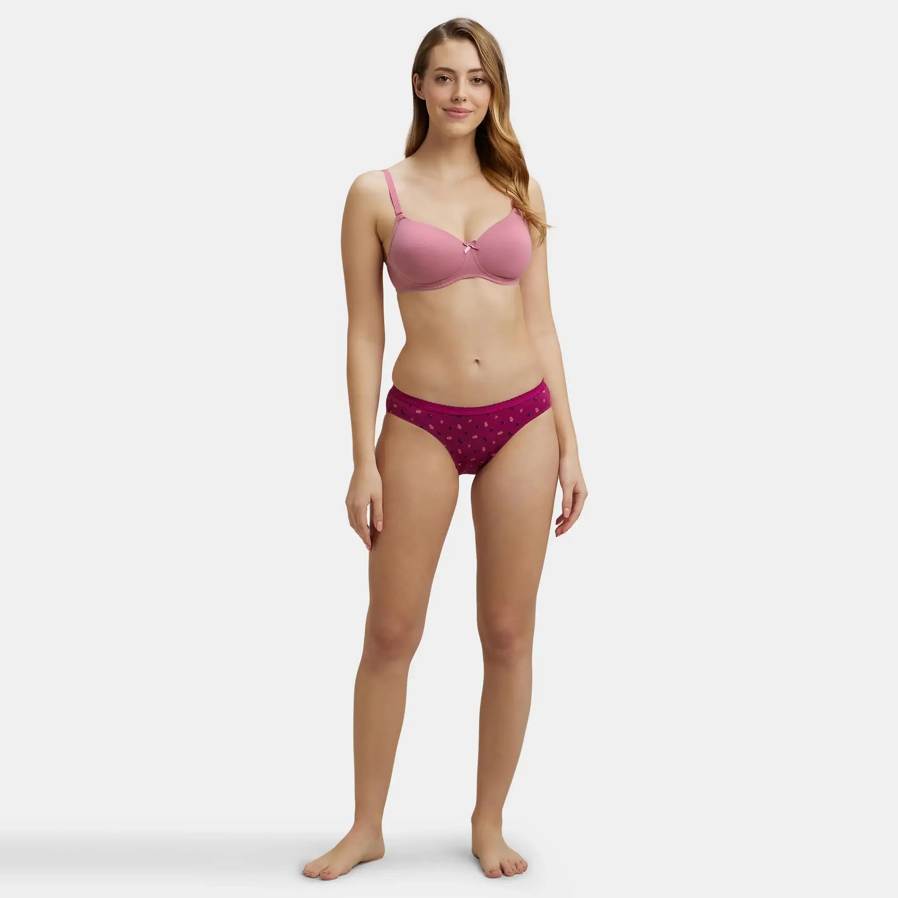 مجموعة متنوعة من 2 سراويل داخلية نسائية قطنية مطبوعة مريحة من جوكي-women-clothing-lingerie-panties-image-3