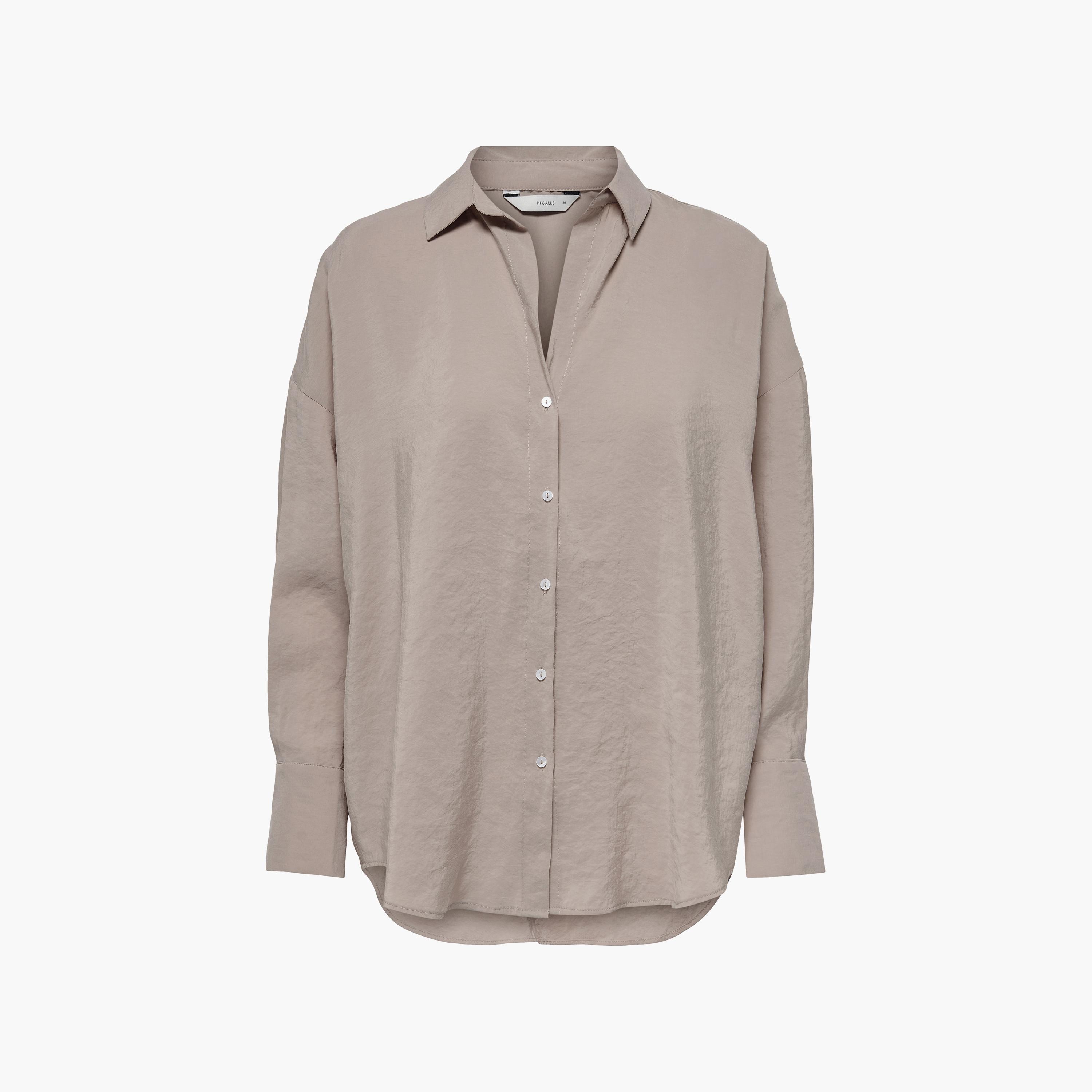 Vero Moda Brown Textured Collared Dropped Sleeves Women's Shirt-women-clothing-shirtsandblouses-shirts-image-5