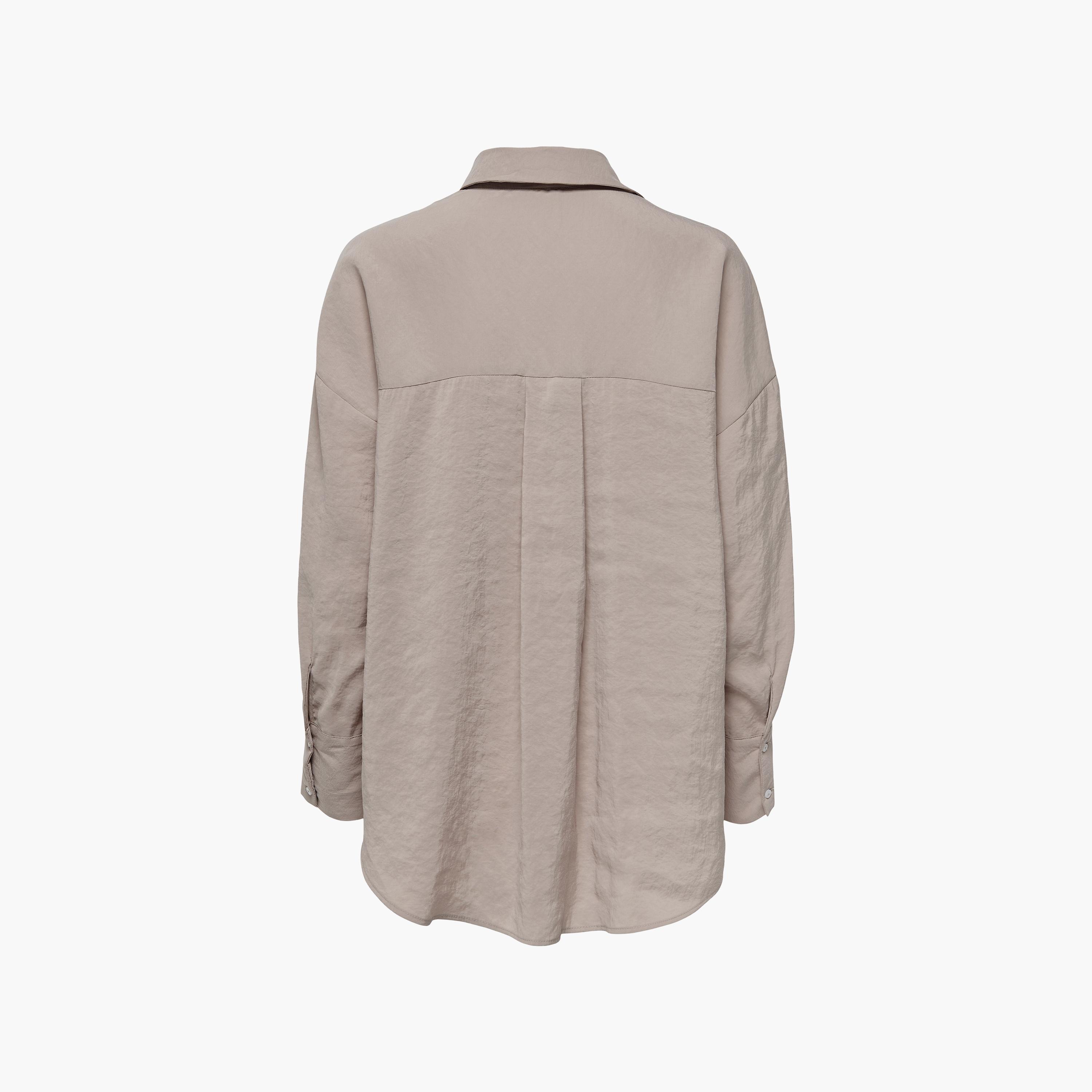 Vero Moda Brown Textured Collared Dropped Sleeves Women's Shirt-women-clothing-shirtsandblouses-shirts-image-6