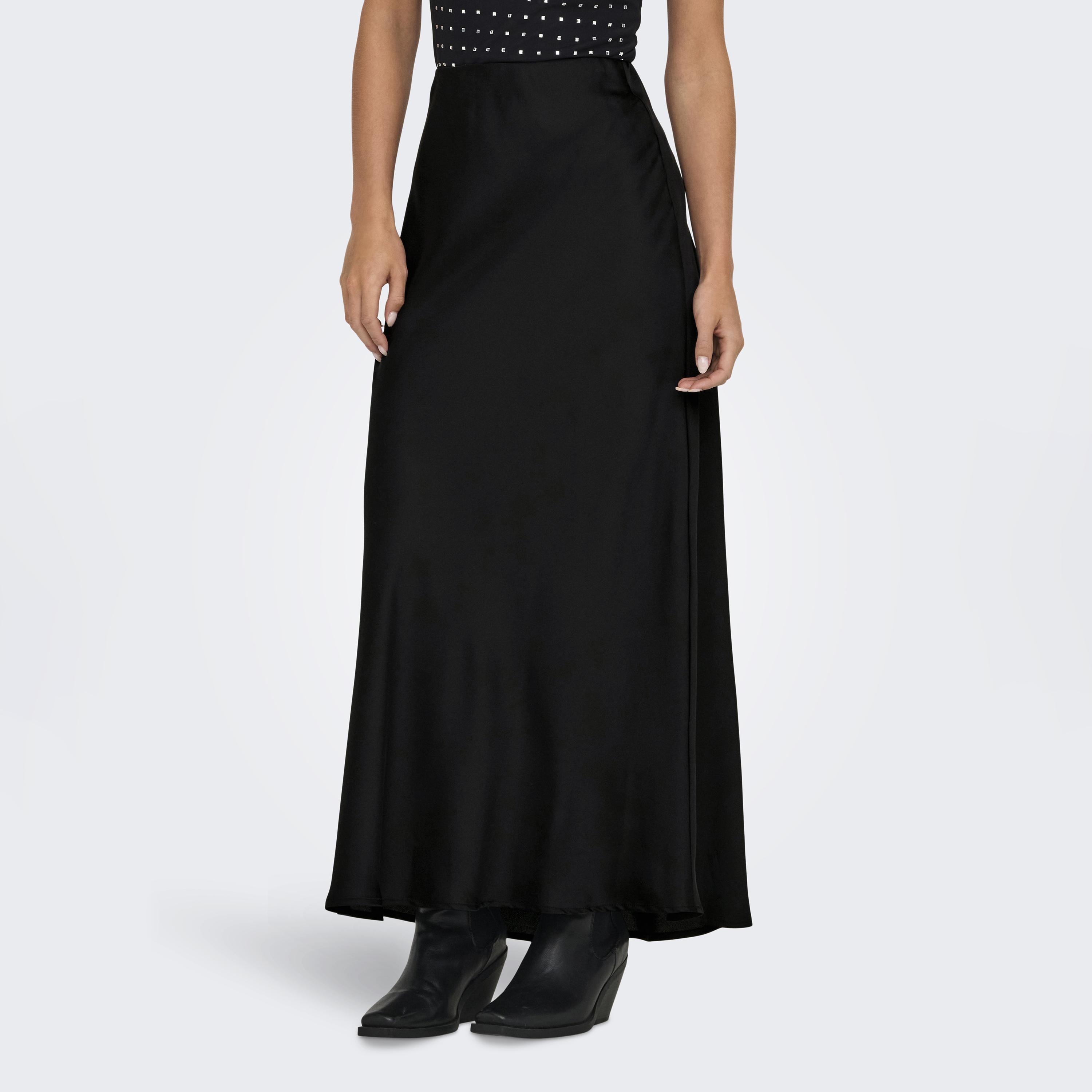 Vero Moda Black Bias-Cut Women's Maxi Skirt-women-clothing-skirts-image-1