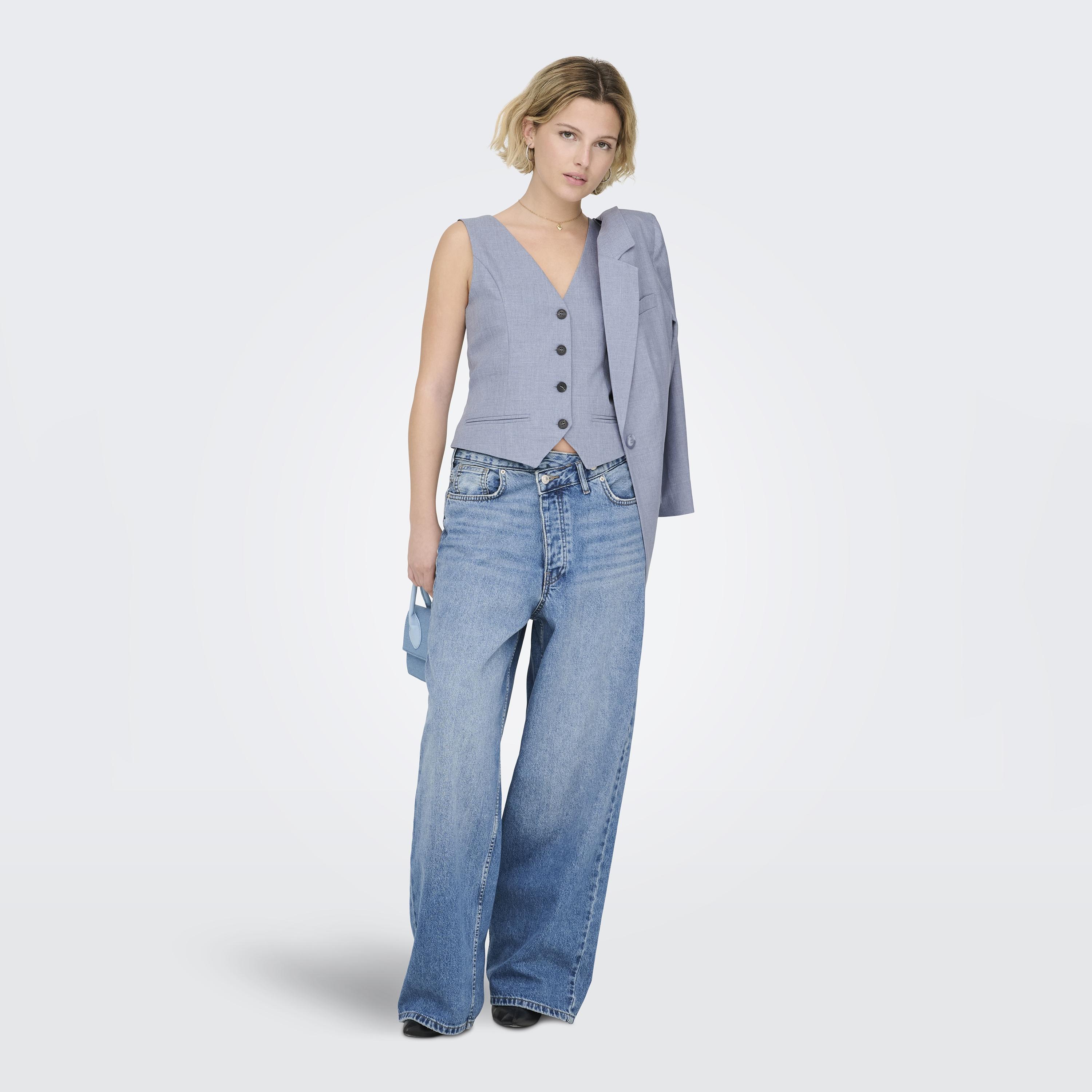 Vero Moda Purple Women's Waistcoat-women-winterwear-coatsandjackets-waistcoats-image-2