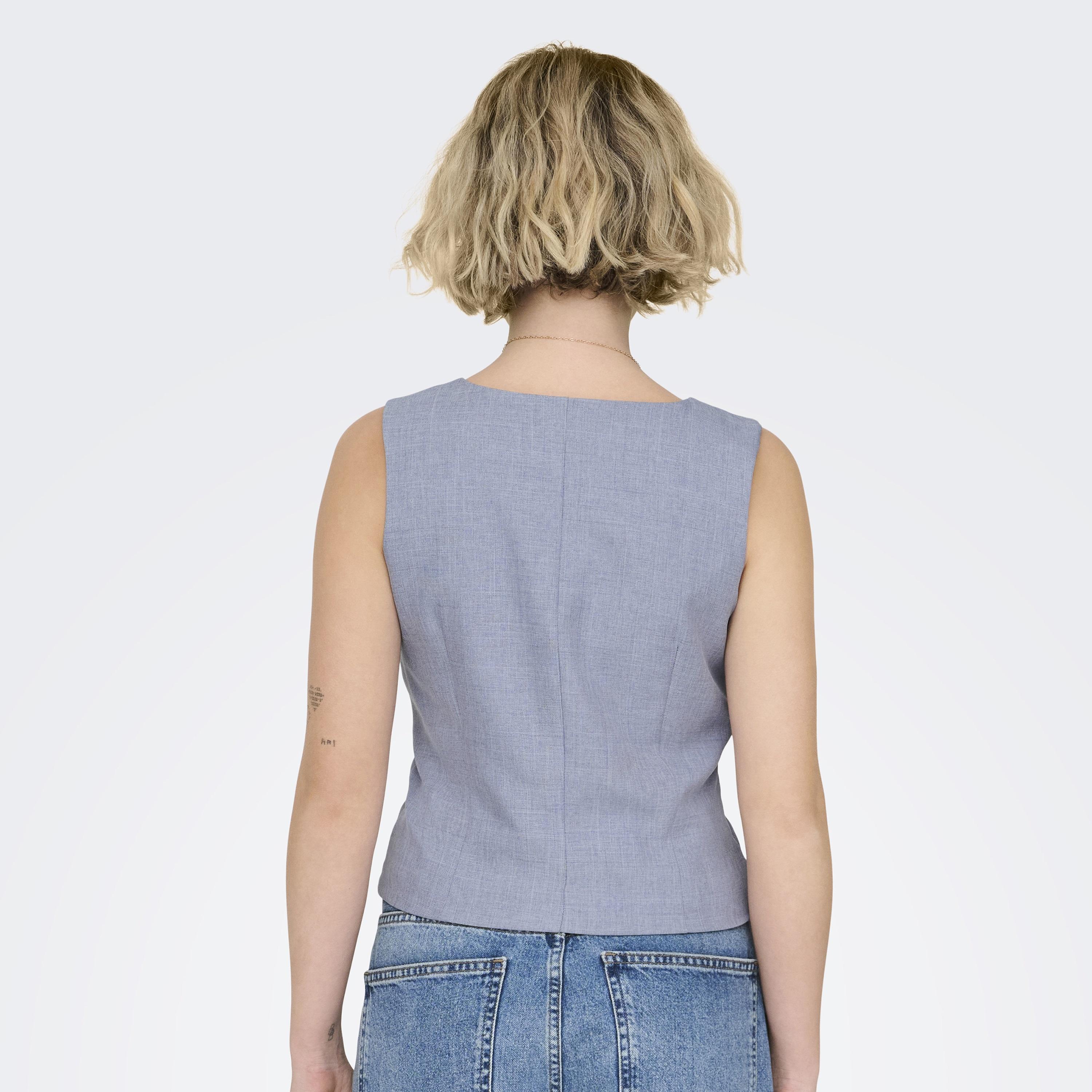 Vero Moda Purple Women's Waistcoat-women-winterwear-coatsandjackets-waistcoats-image-4