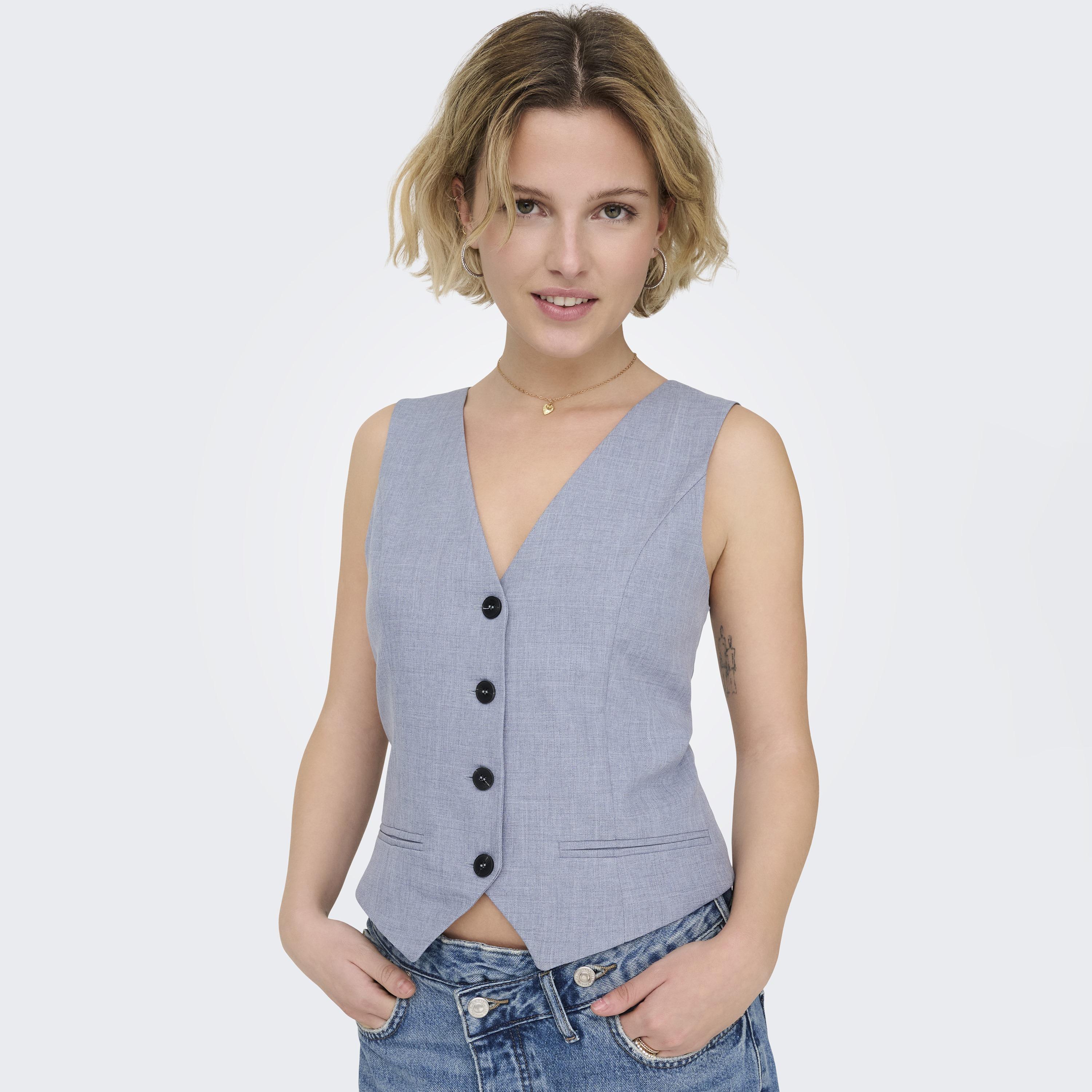 Vero Moda Purple Women's Waistcoat-women-winterwear-coatsandjackets-waistcoats-image-5
