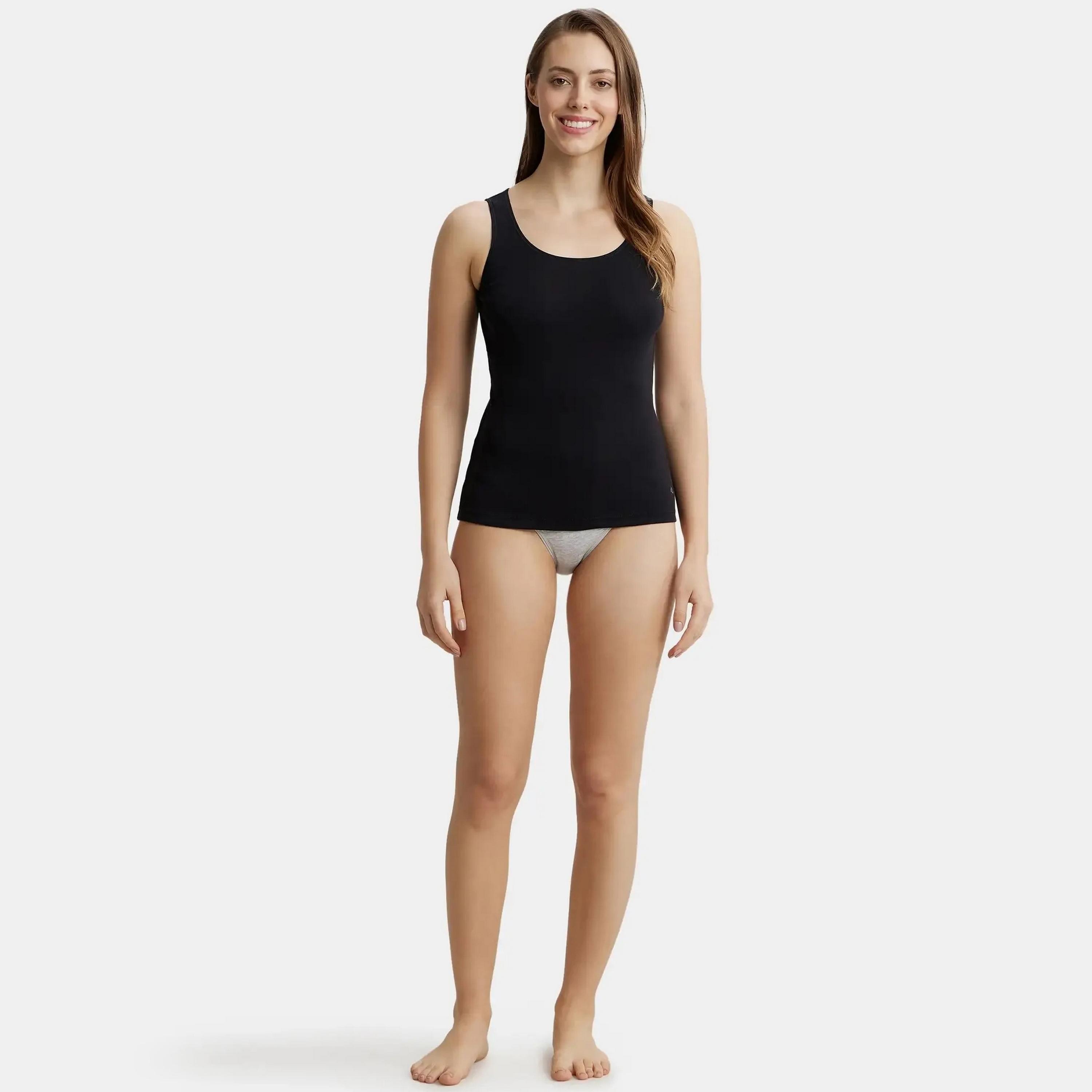 Jockey Plain Scoop Neck Sleeveless Women's Tank Top-women-clothing-lingerie-camisoles-image-4
