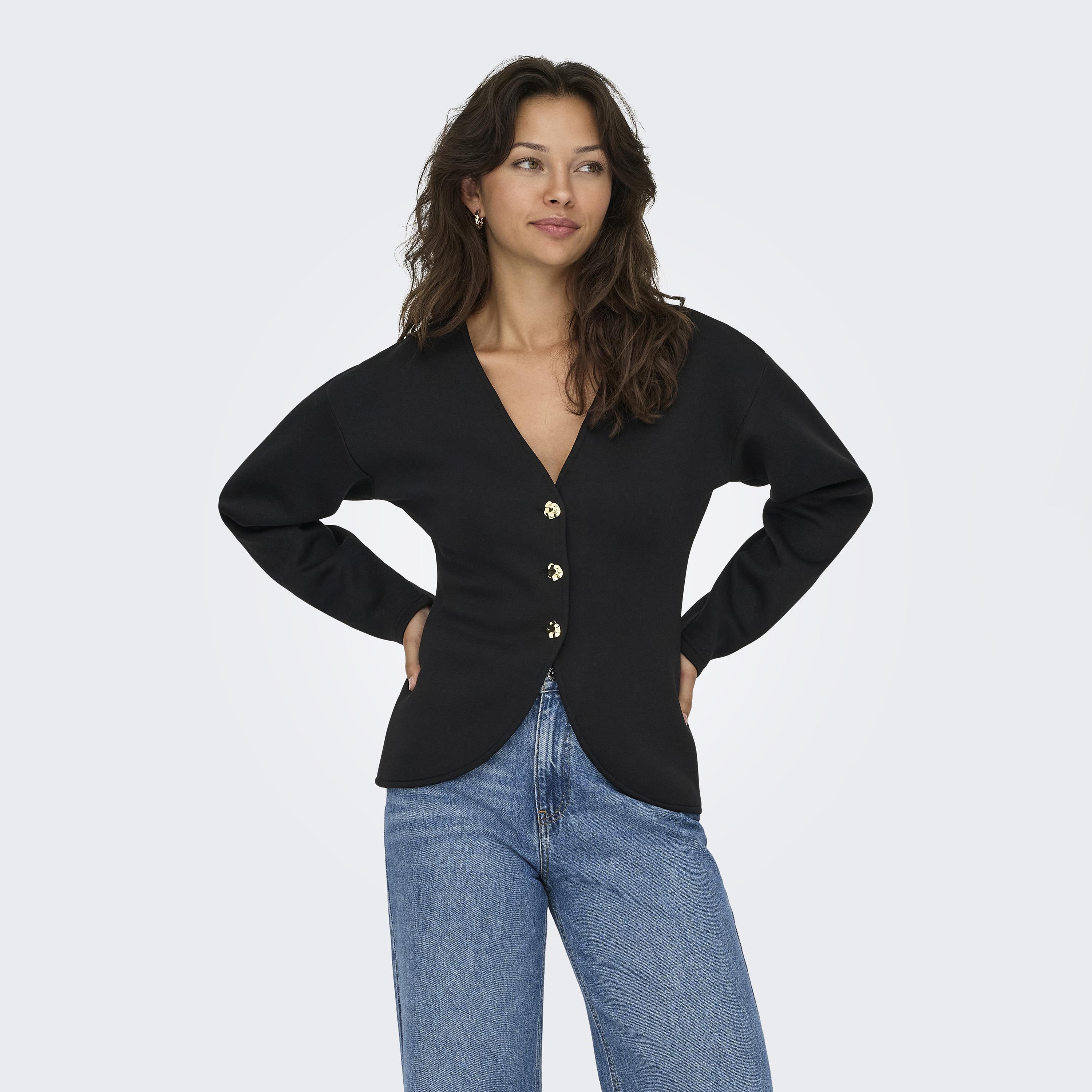 كارديجان حريمي بأكمام منسدلة باللون الأسود من فيرو مودا-women-winterwear-cardigansandjumpers-cardigans-image-1