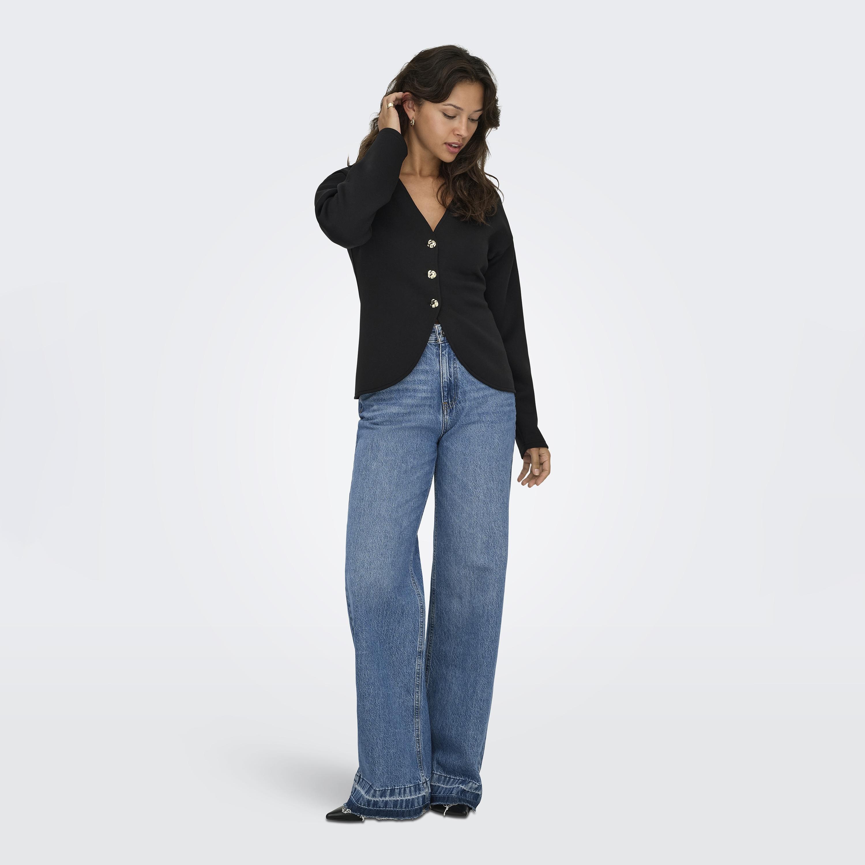 كارديجان حريمي بأكمام منسدلة باللون الأسود من فيرو مودا-women-winterwear-cardigansandjumpers-cardigans-image-2
