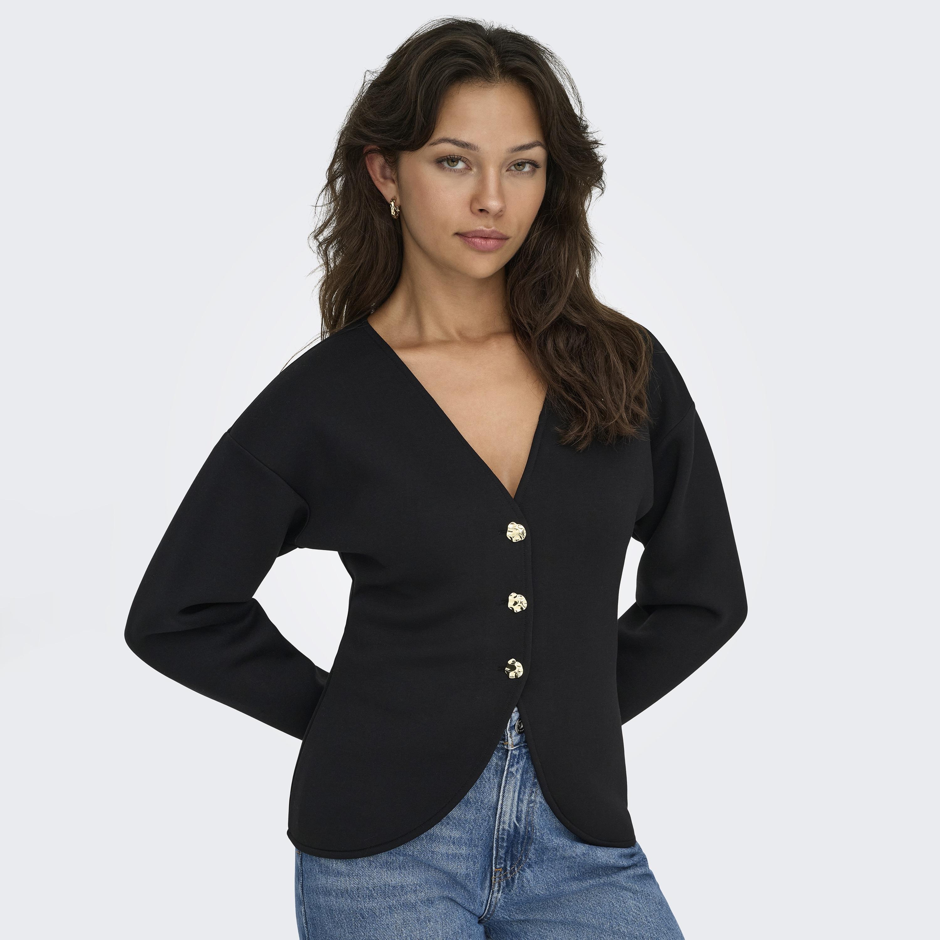 كارديجان حريمي بأكمام منسدلة باللون الأسود من فيرو مودا-women-winterwear-cardigansandjumpers-cardigans-image-3