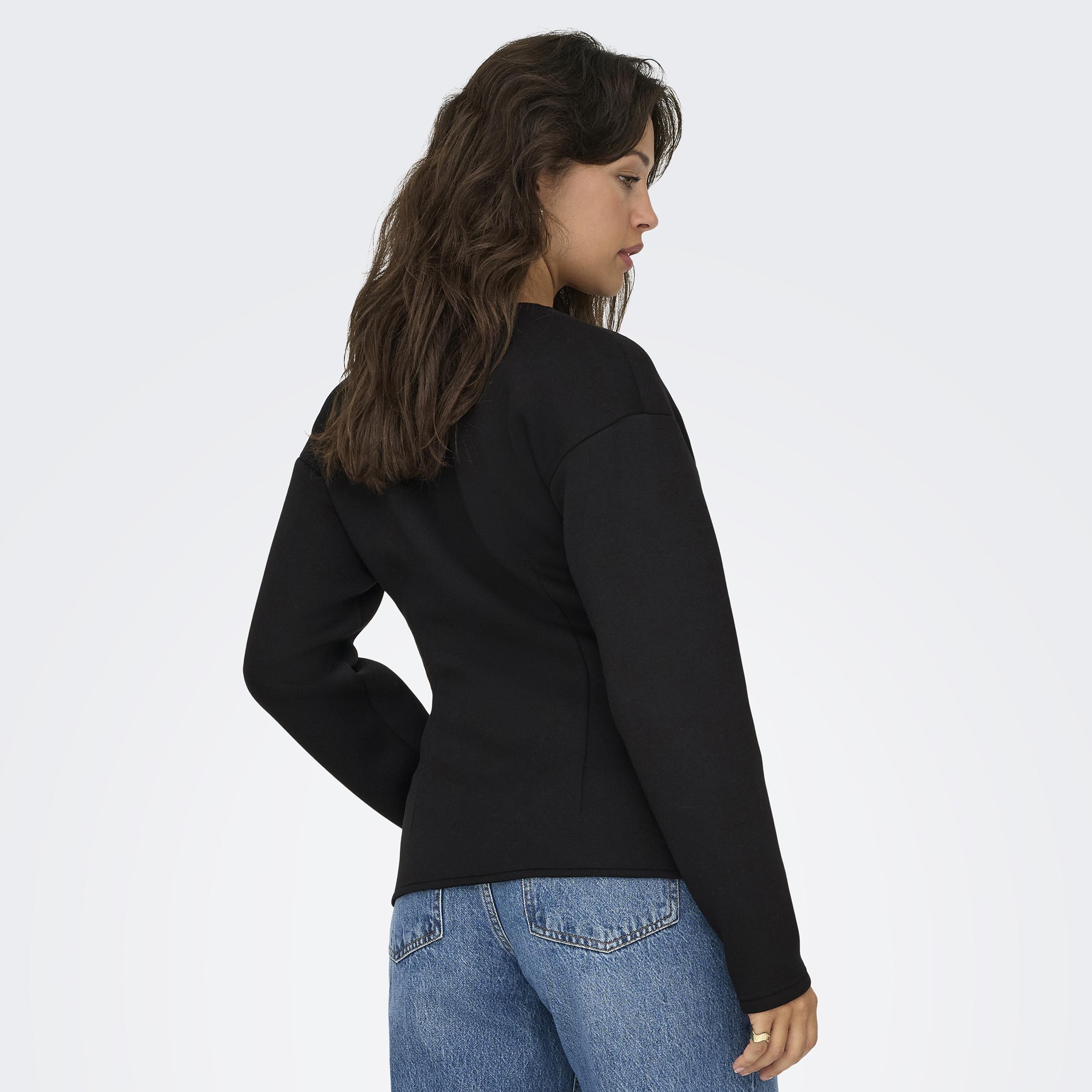 كارديجان حريمي بأكمام منسدلة باللون الأسود من فيرو مودا-women-winterwear-cardigansandjumpers-cardigans-image-4