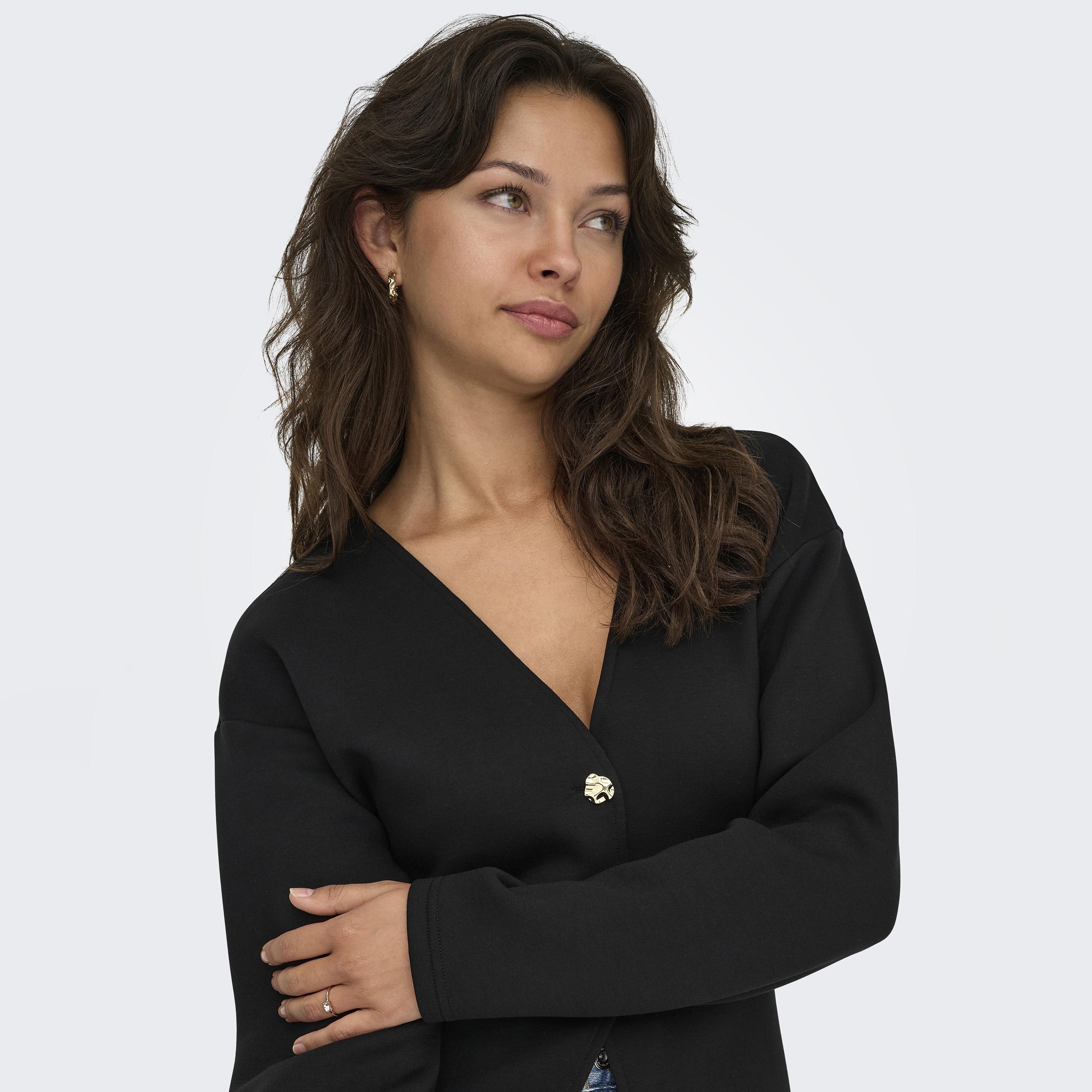 كارديجان حريمي بأكمام منسدلة باللون الأسود من فيرو مودا-women-winterwear-cardigansandjumpers-cardigans-image-5