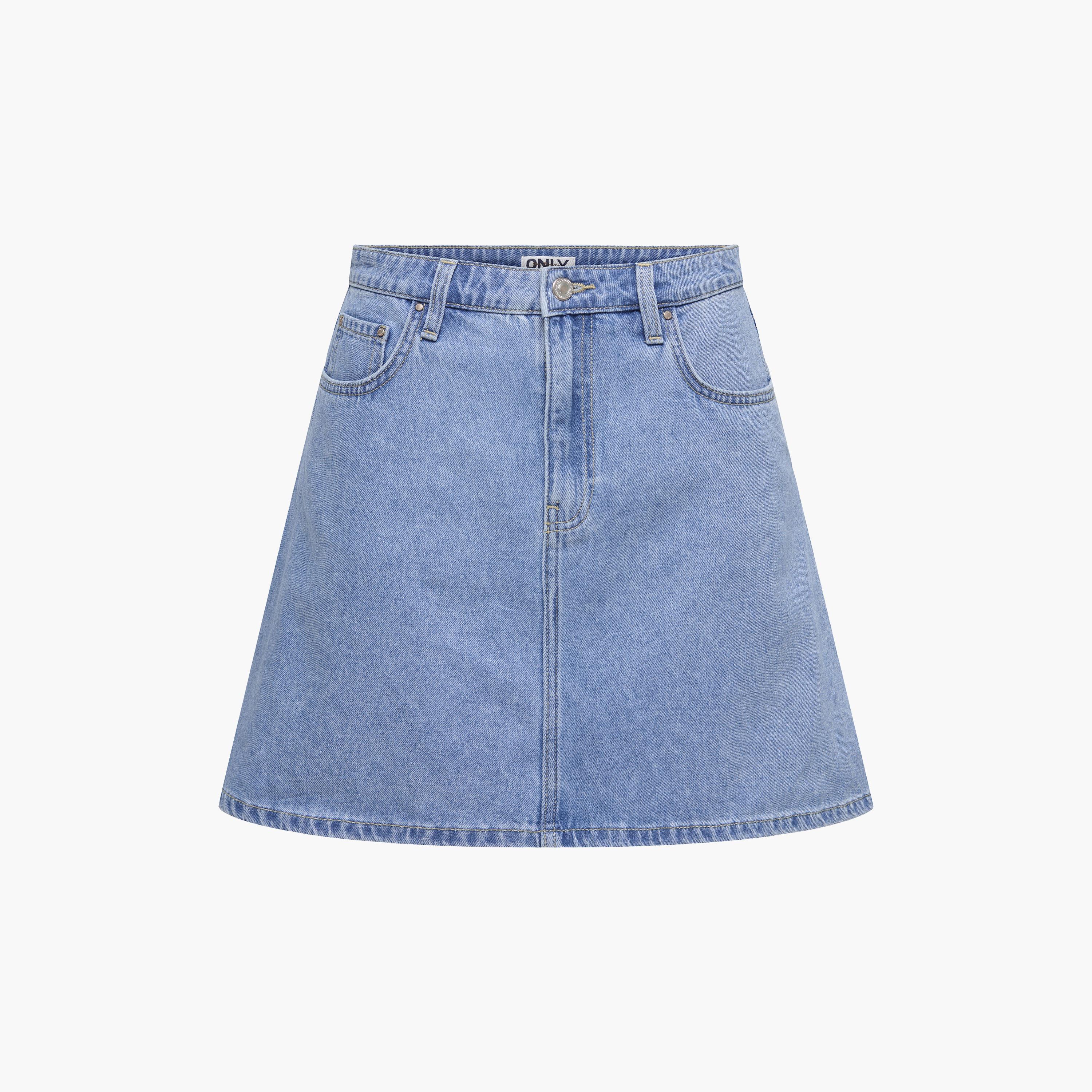 Vero Moda Blue Cotton A-line Women's Mini Skirt-women-clothing-skirts-image-6