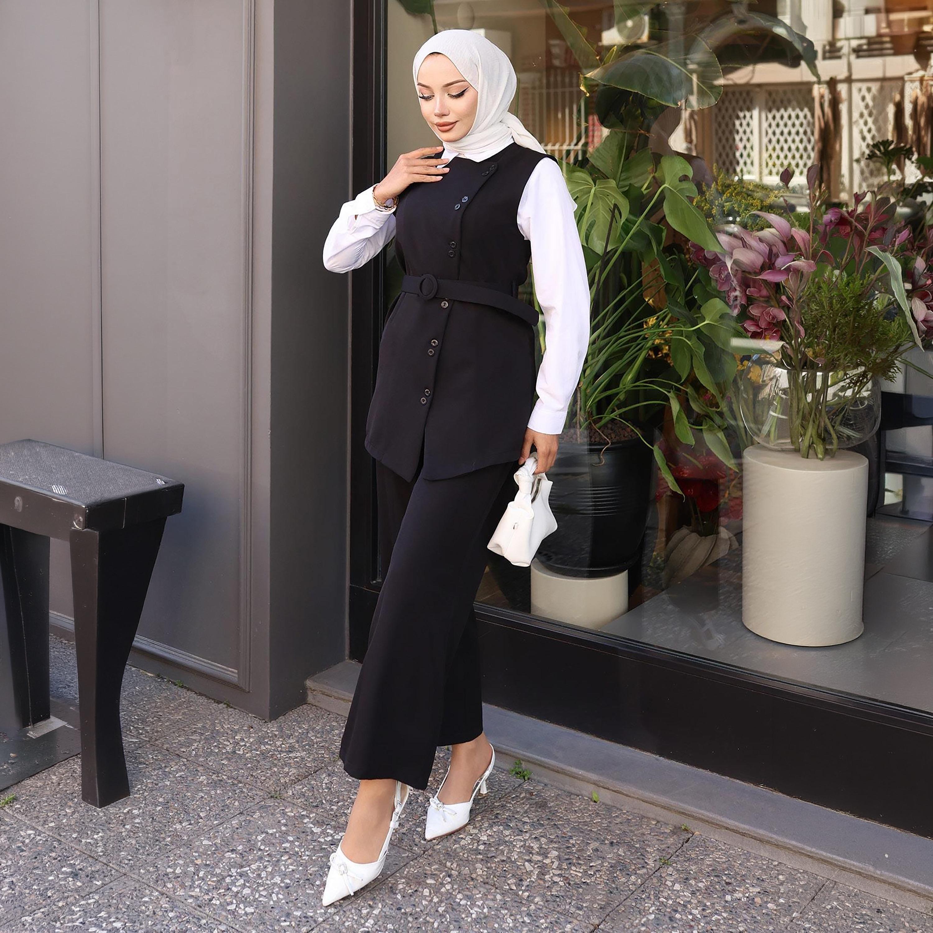 Turkish Souq Crepe Vest & Trousers Women's Set-women-clothing-coordsets-image-2