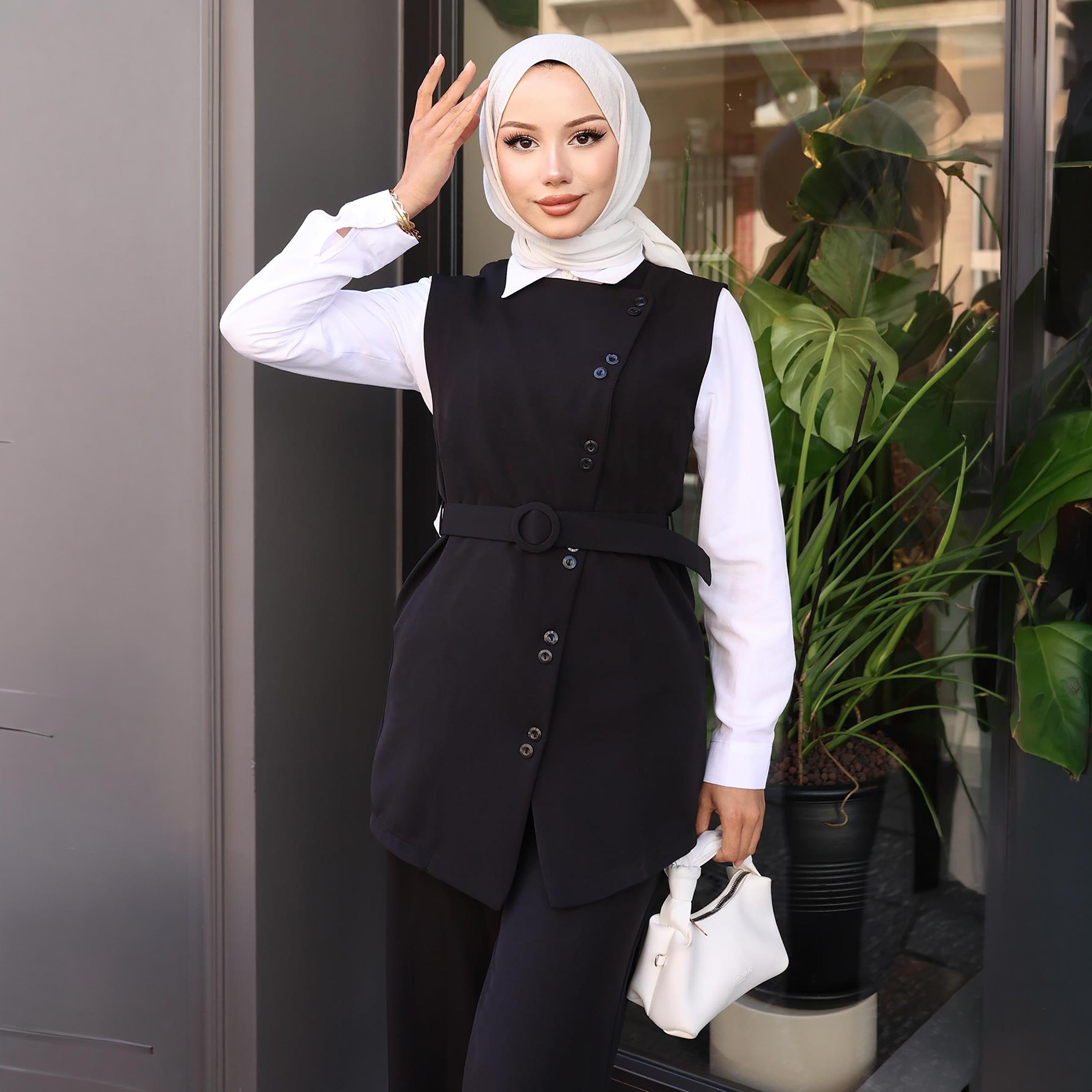 Turkish Souq Crepe Vest & Trousers Women's Set-women-clothing-coordsets-image-4
