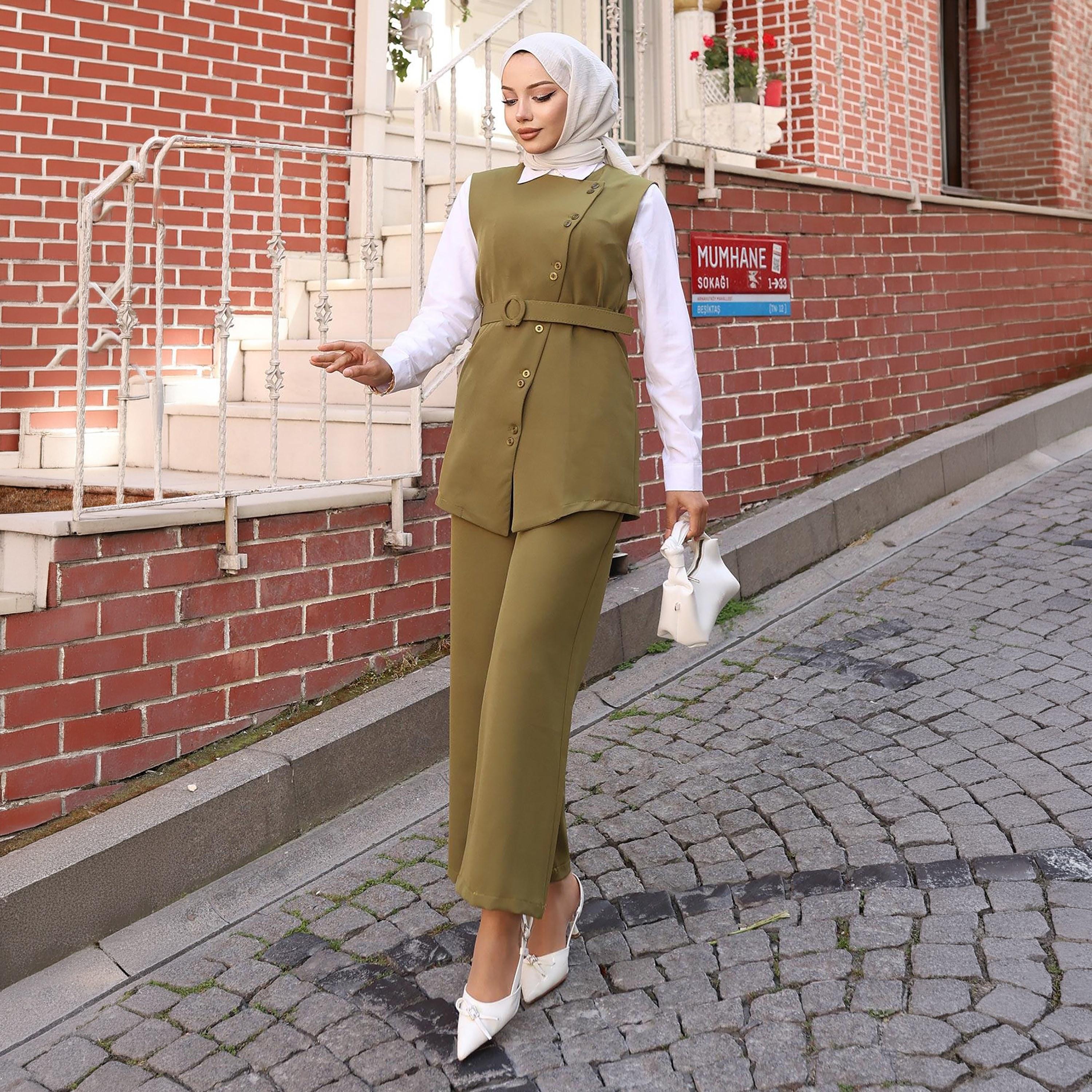 Turkish Souq Crepe Vest & Trousers Women's Set-women-clothing-coordsets-image-2