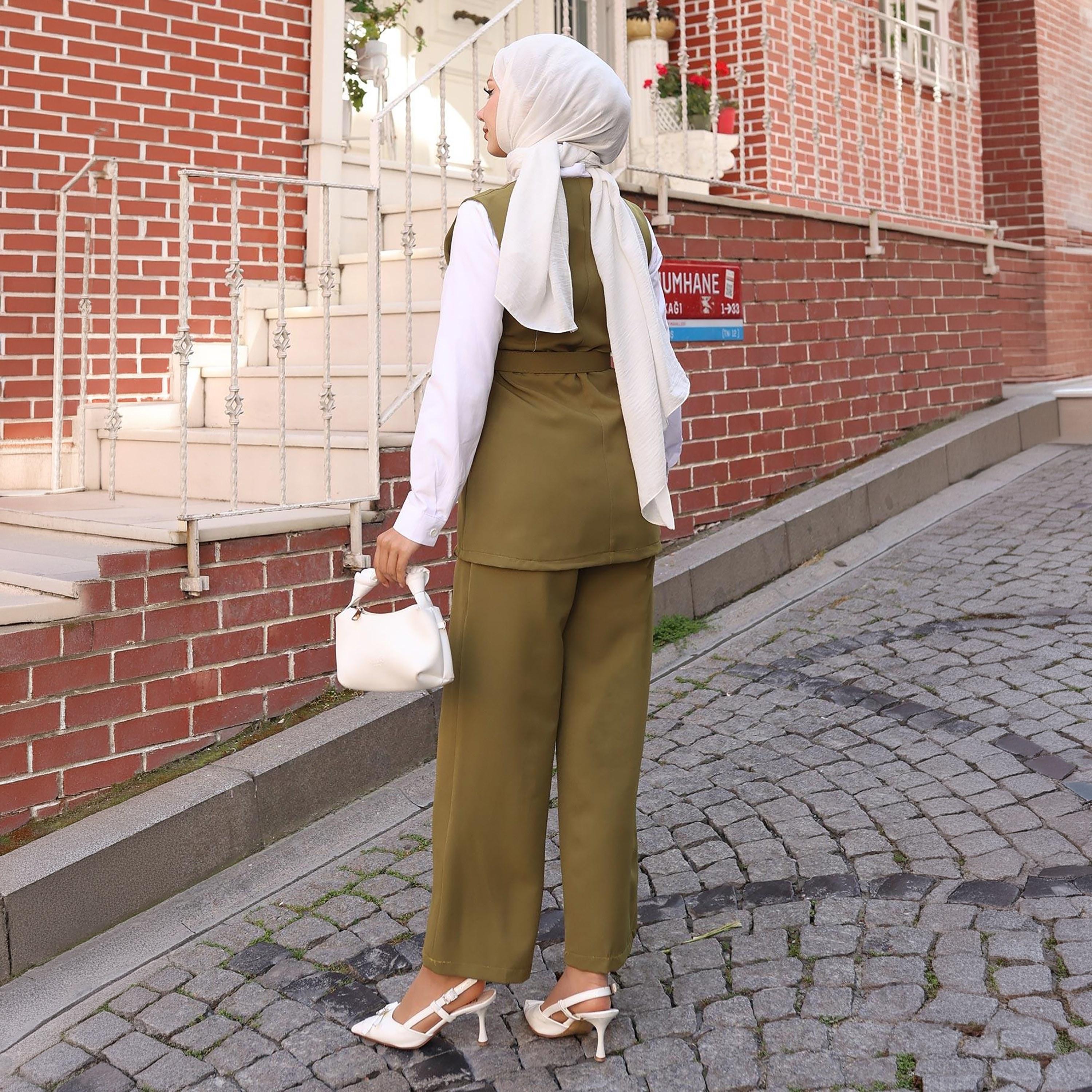 Turkish Souq Crepe Vest & Trousers Women's Set-women-clothing-coordsets-image-3
