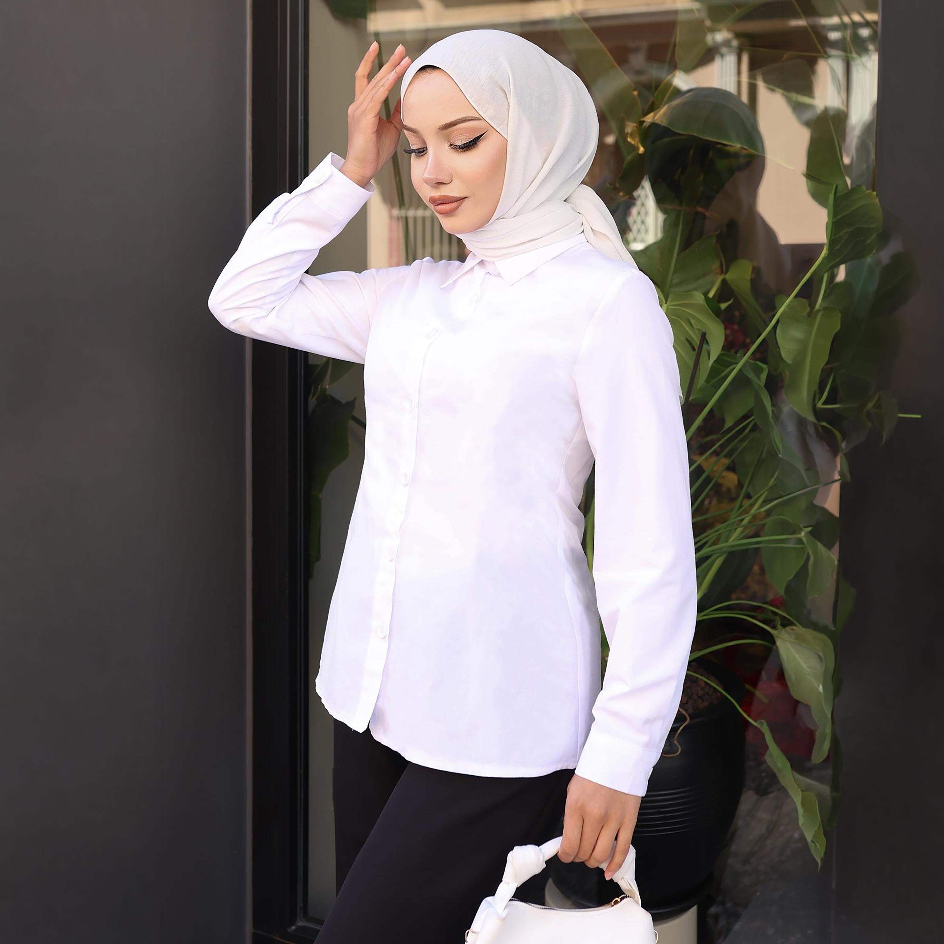 Turkish Souq White Women's Shirt-women-arabicclothing-blouses-image-4
