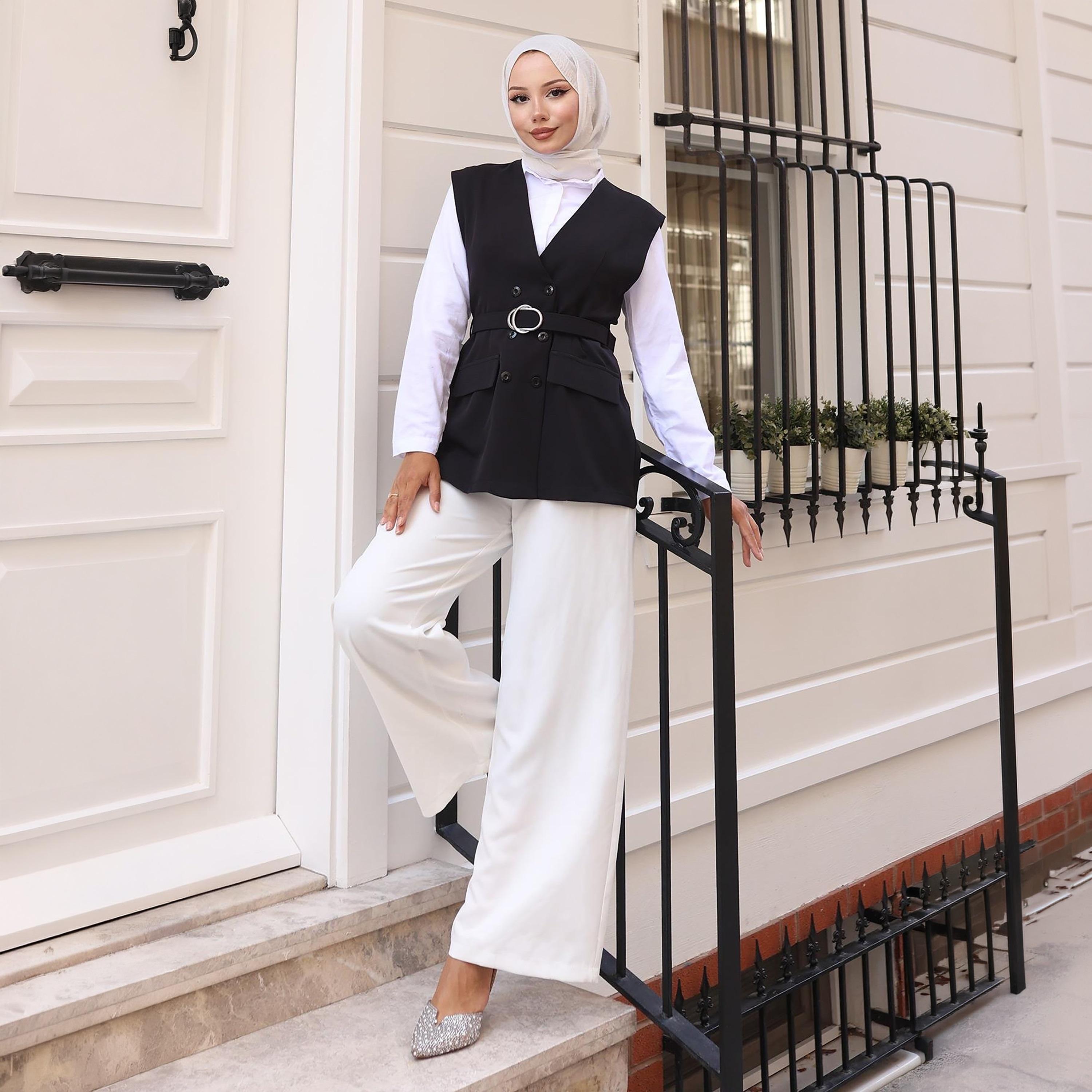 Turkish Souq Crepe Vest & Trousers Women's Set-women-clothing-coordsets-image-1