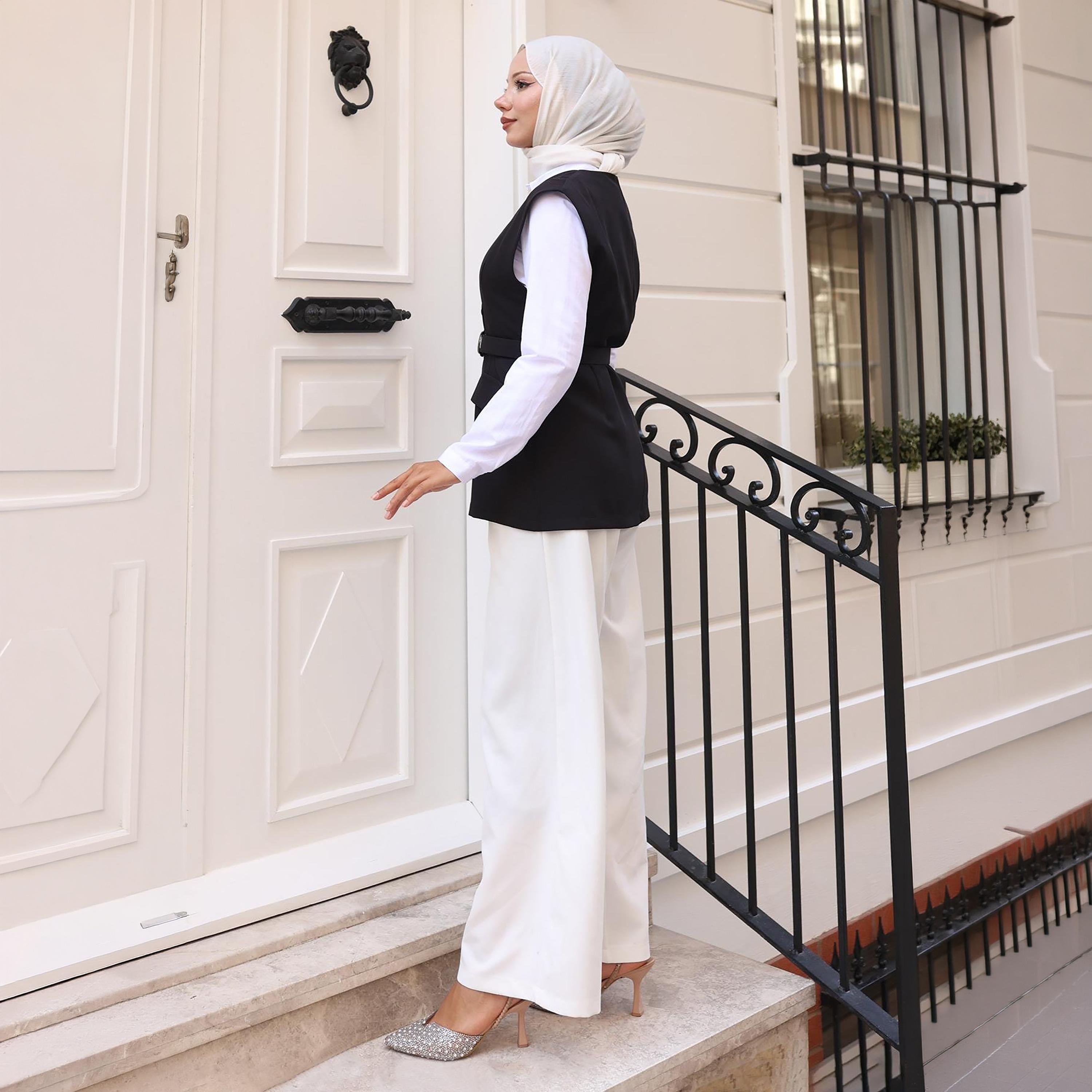 Turkish Souq Crepe Vest & Trousers Women's Set-women-clothing-coordsets-image-3