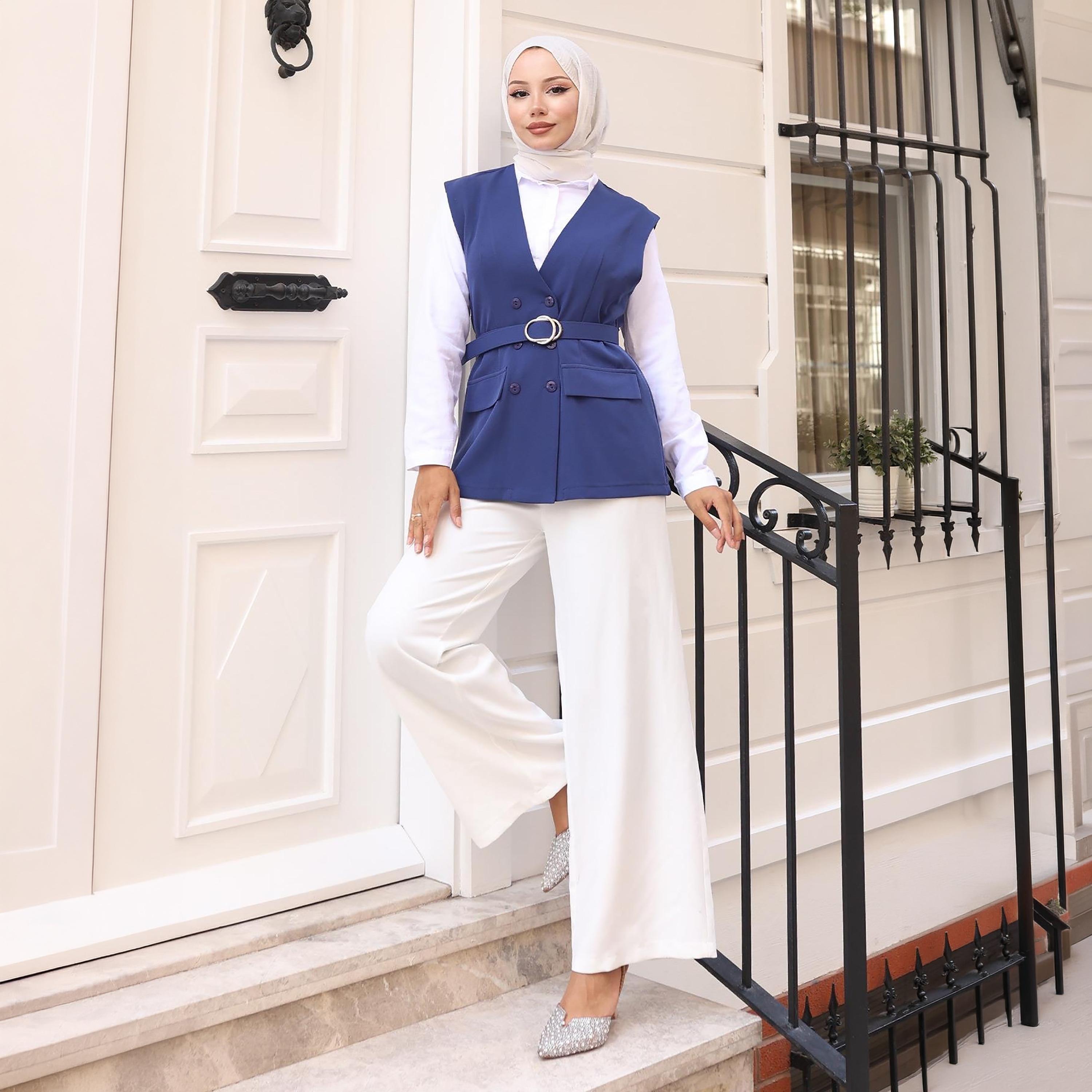 Turkish Souq Crepe Vest & Trousers Women's Set-women-clothing-coordsets-image-2