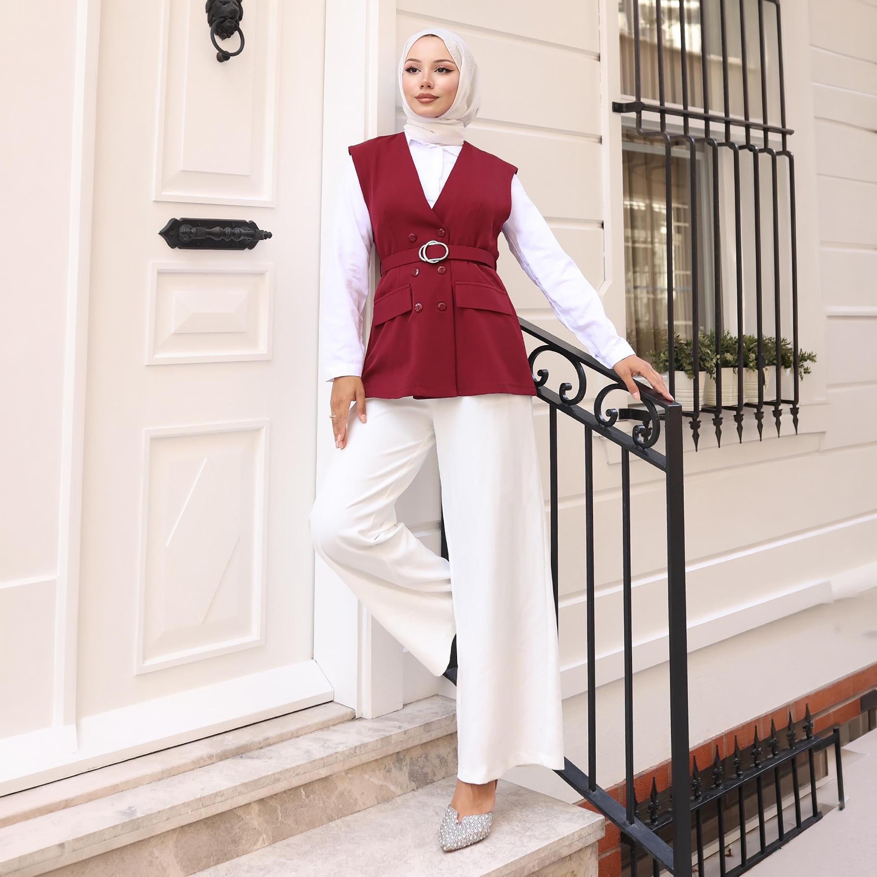 Turkish Souq Crepe Vest & Trousers Women's Set-women-clothing-coordsets-image-1