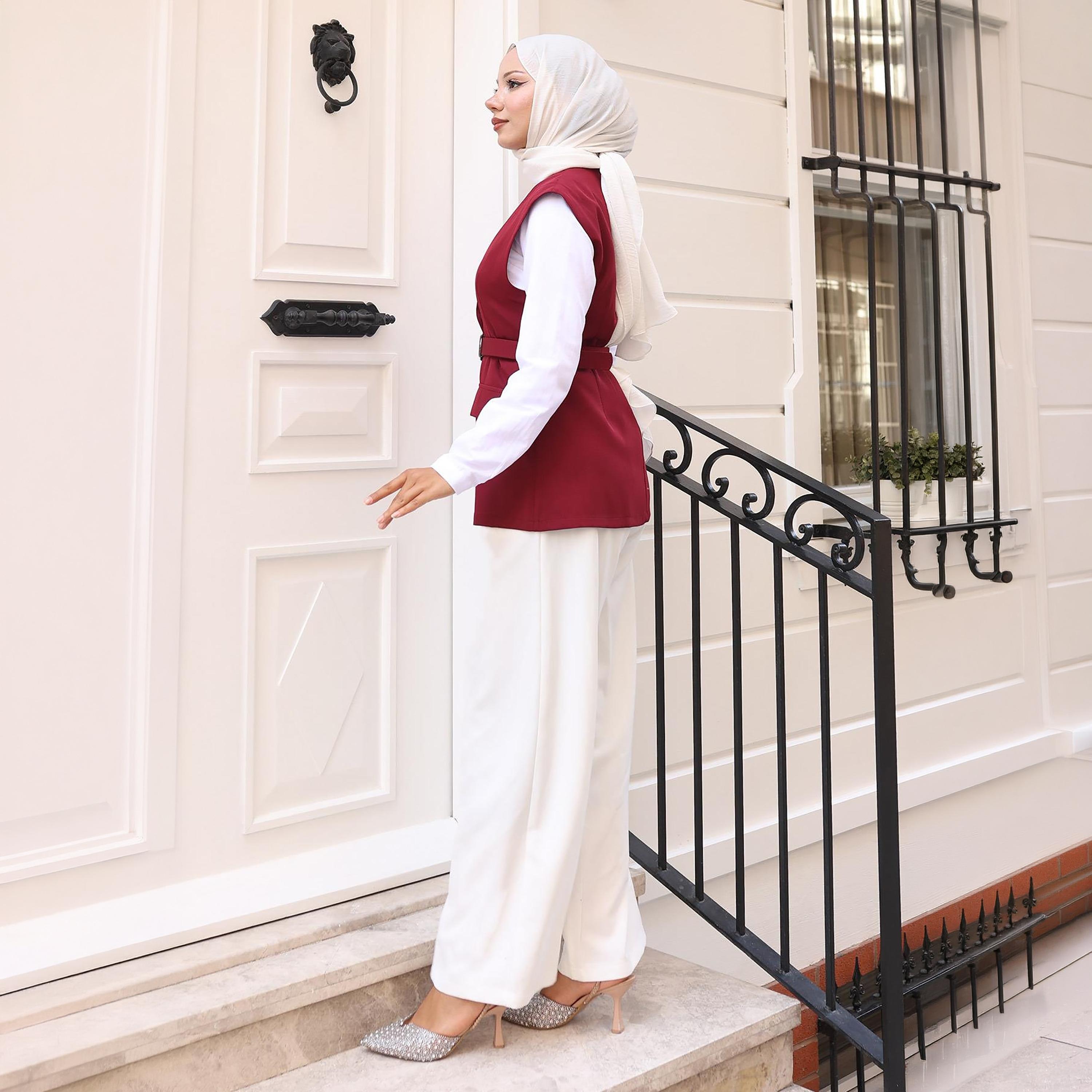 Turkish Souq Crepe Vest & Trousers Women's Set-women-clothing-coordsets-image-3