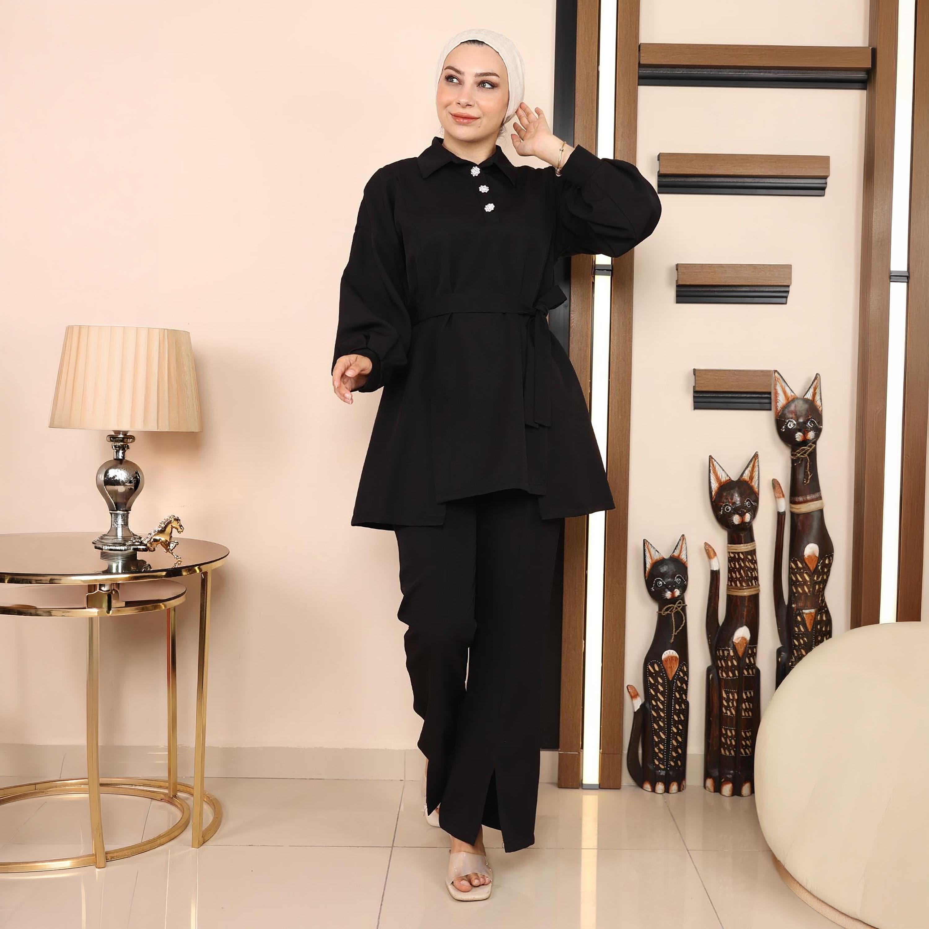 Turkish Souq Crepe Tunic & Trousers Women's Set-women-clothing-coordsets-image-2